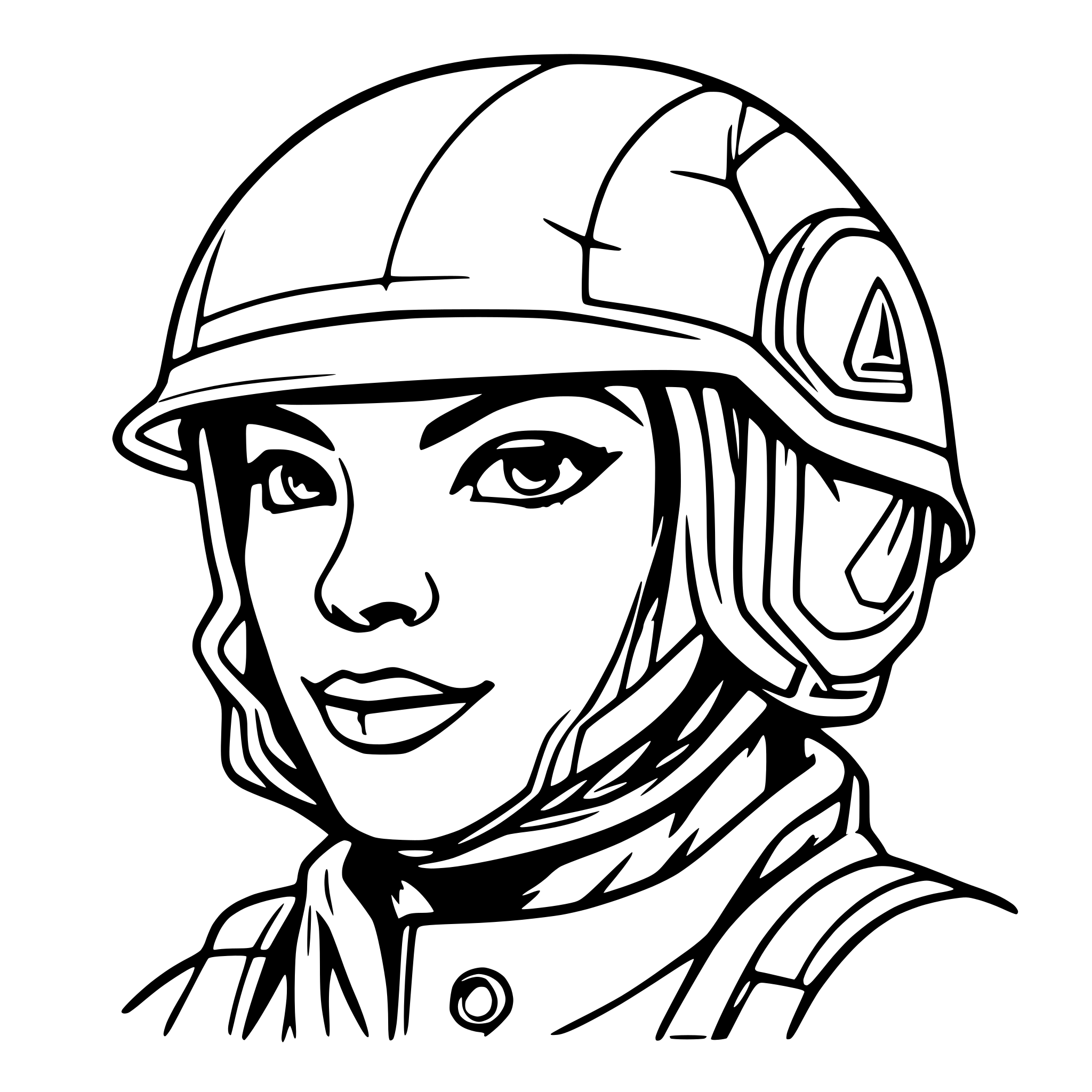 AI-generated SVG of 'A military helmet'