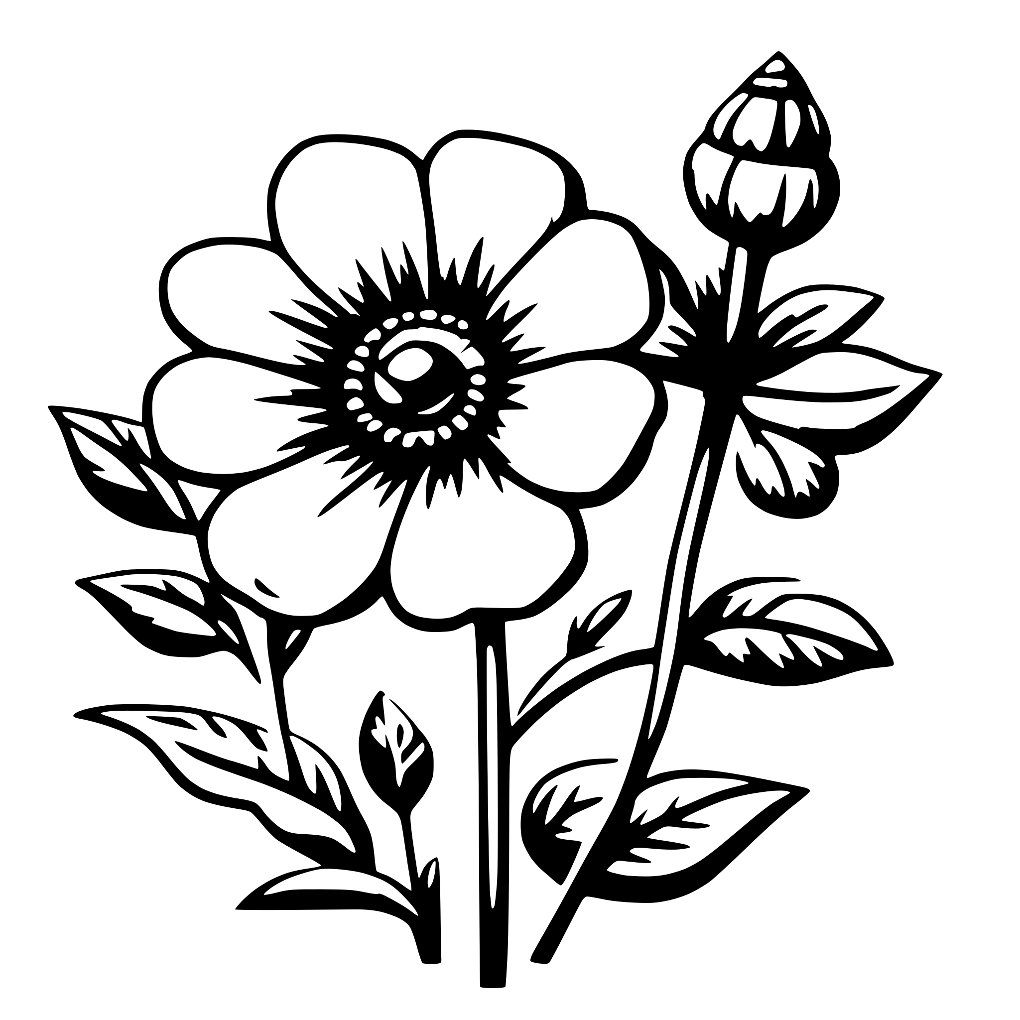 AI-generated SVG of 'flower'