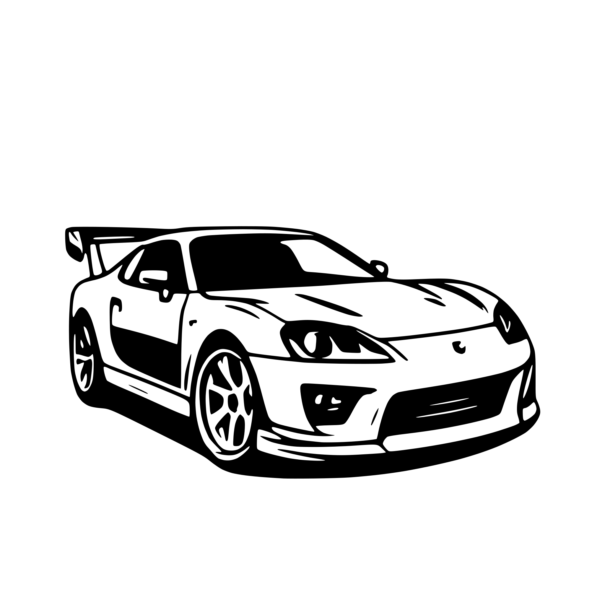 AI-generated SVG of a toyota supra