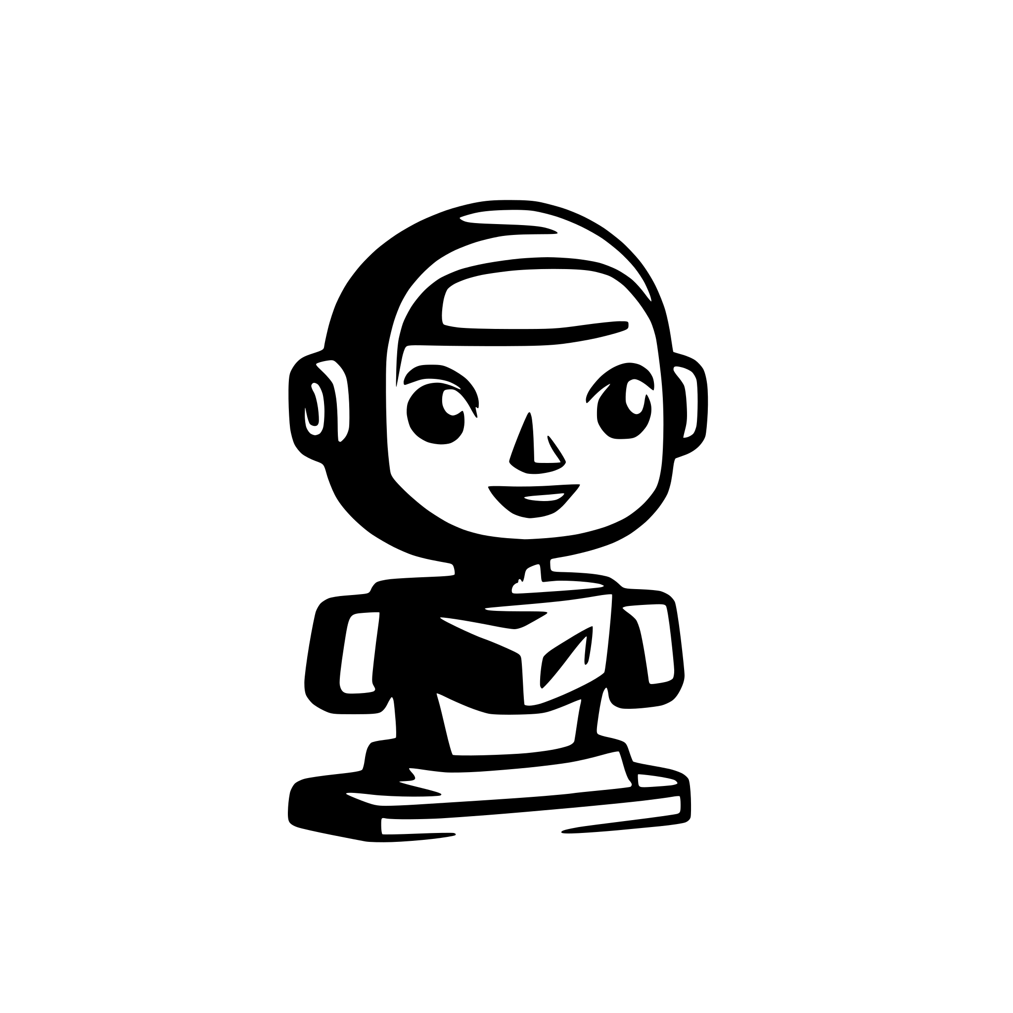 AI-generated SVG of a AI bot logo green