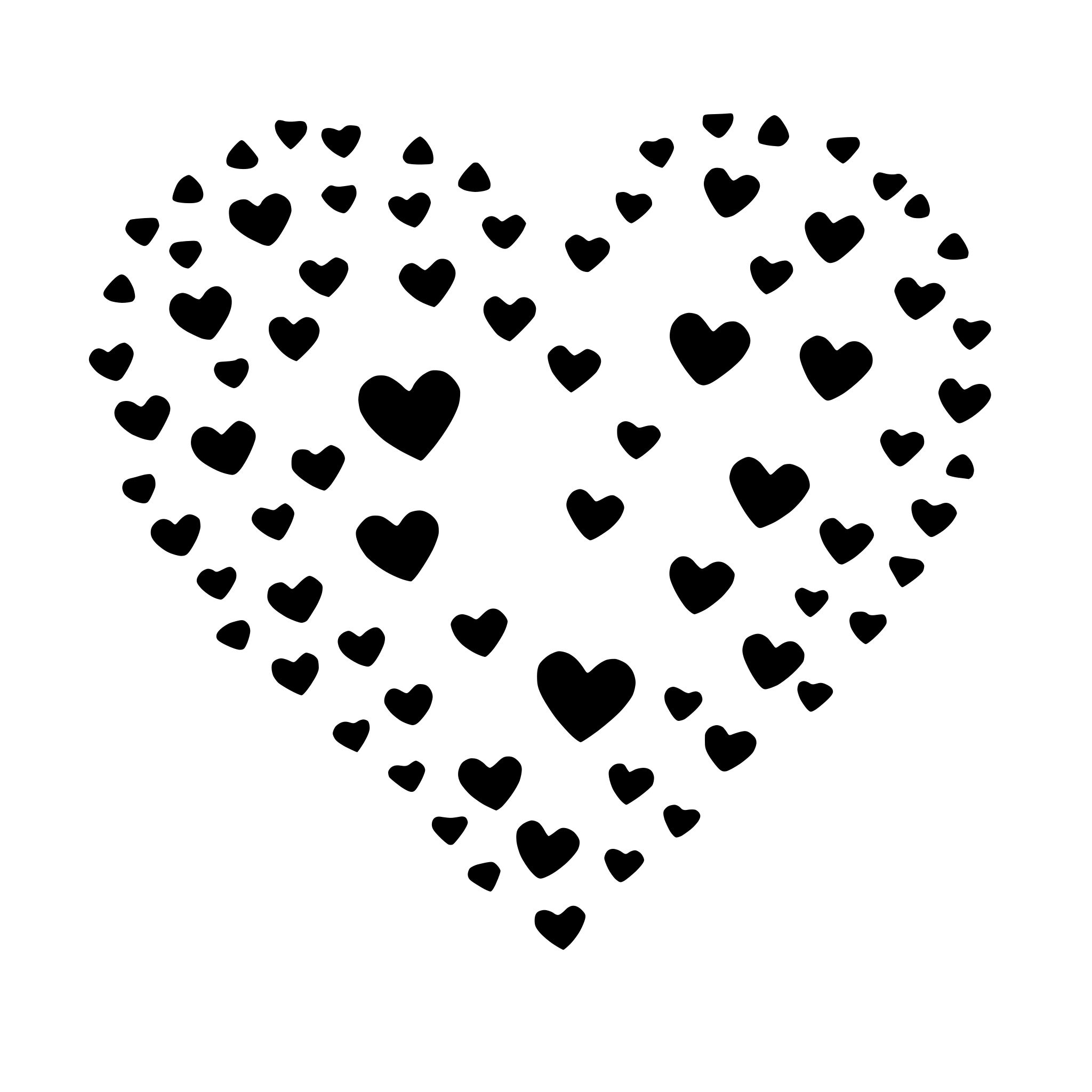 AI-generated SVG of a heart-shaped confetti