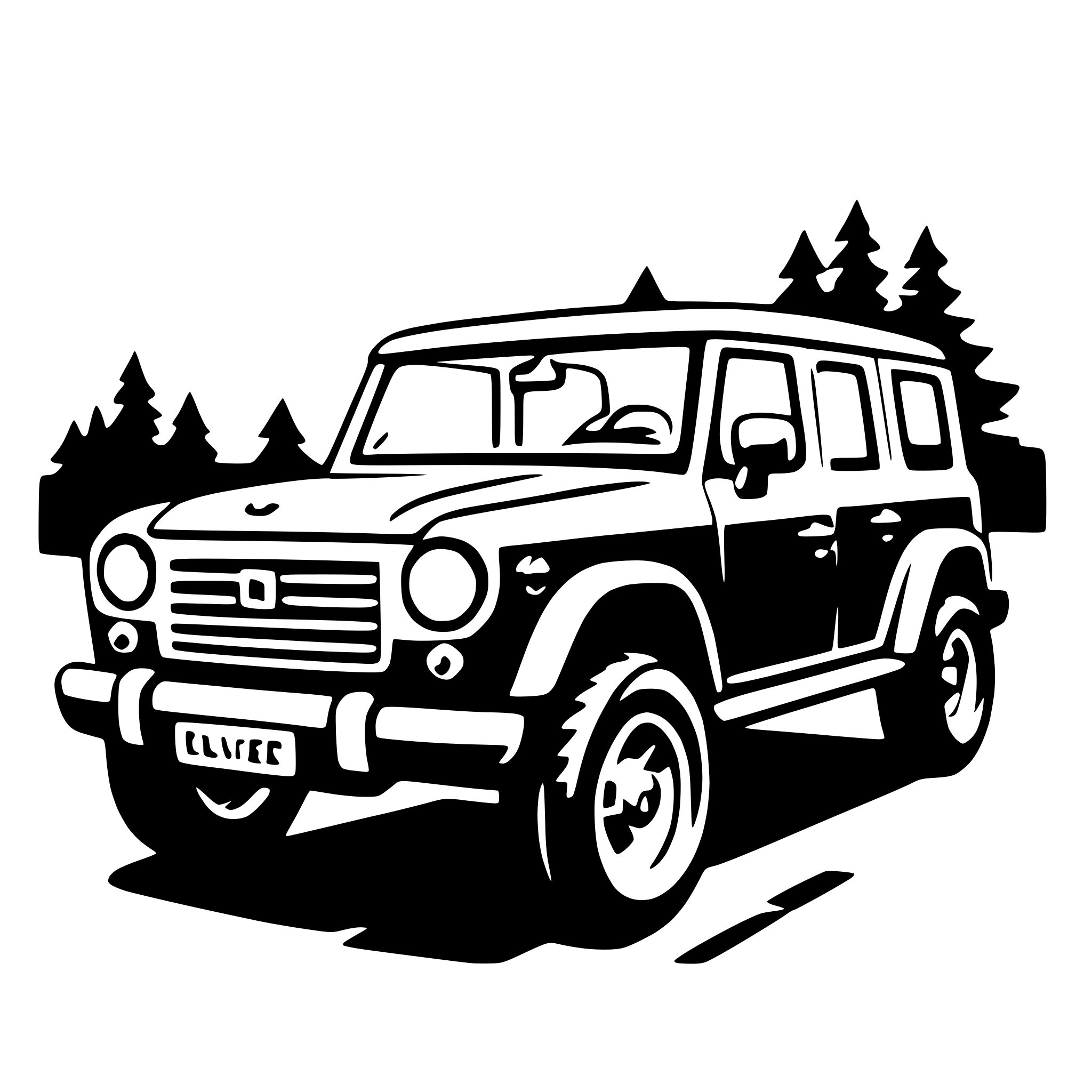 AI-generated SVG of a suv