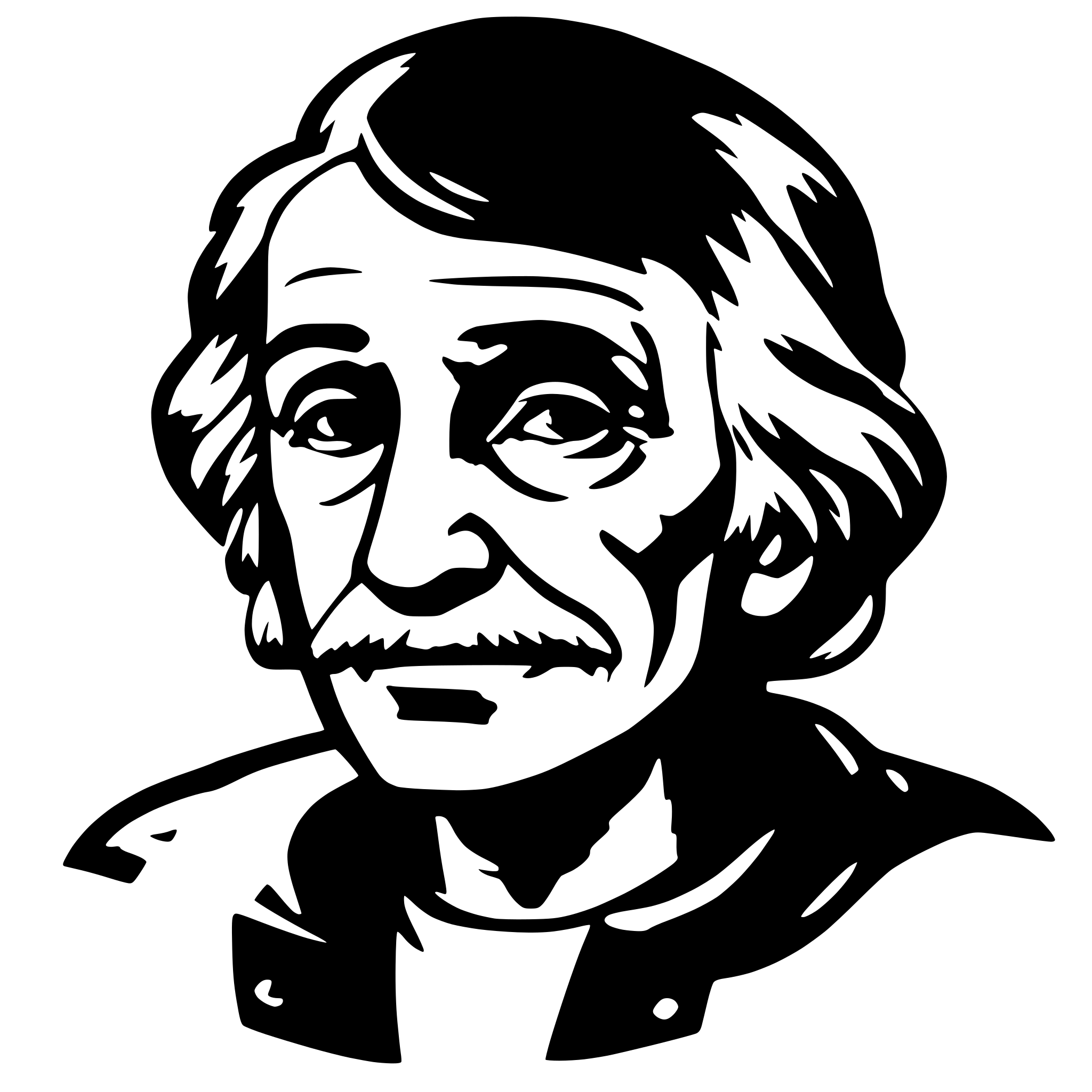 AI-generated SVG of a old man