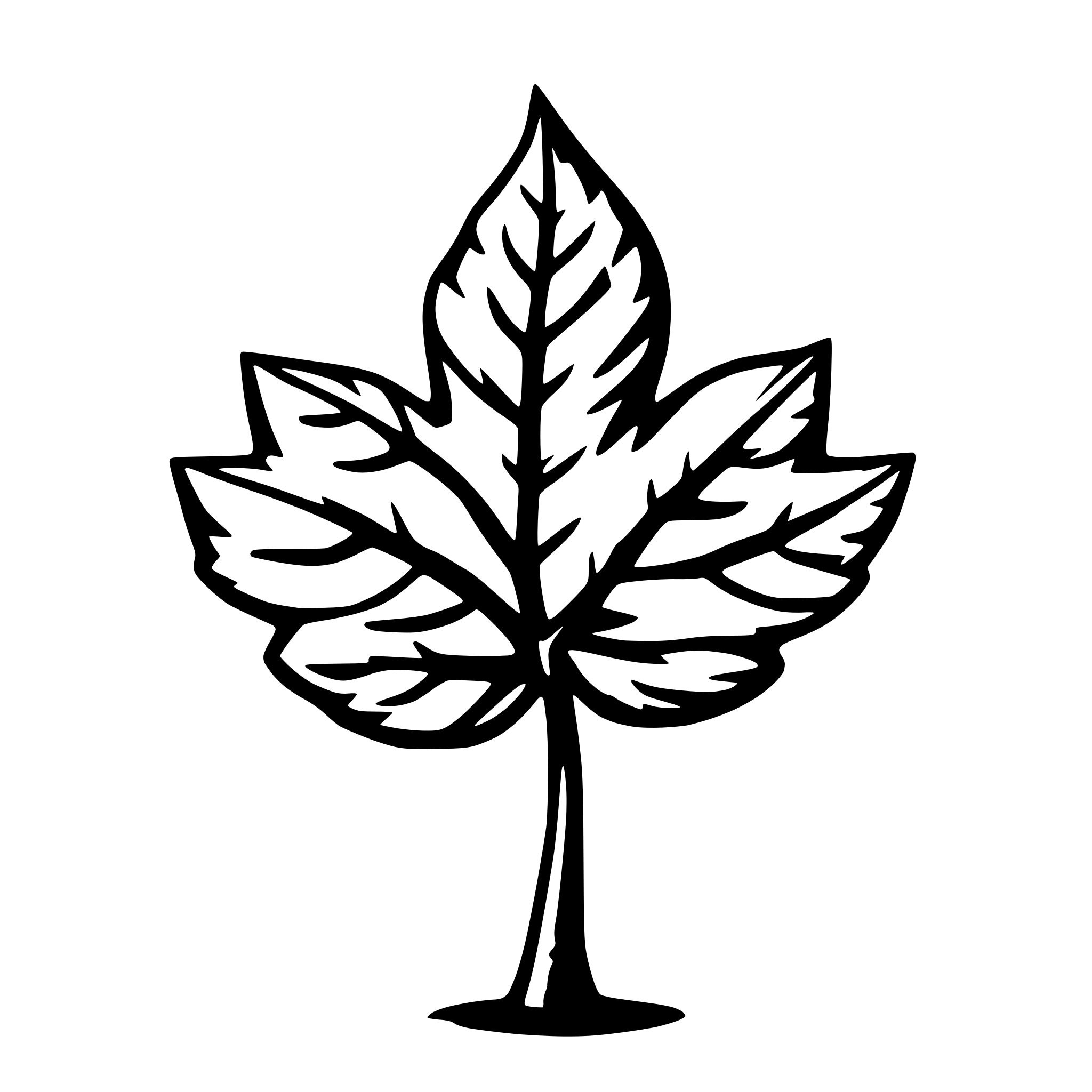 AI-generated SVG of a tree leaf
