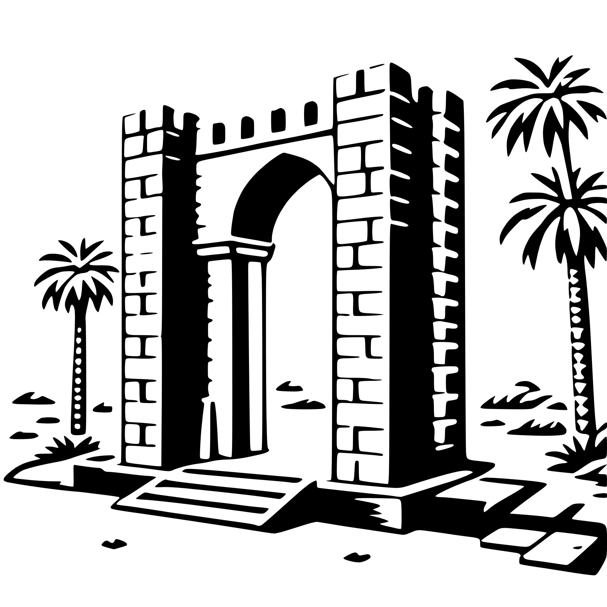 AI-generated SVG of a ishtar gate