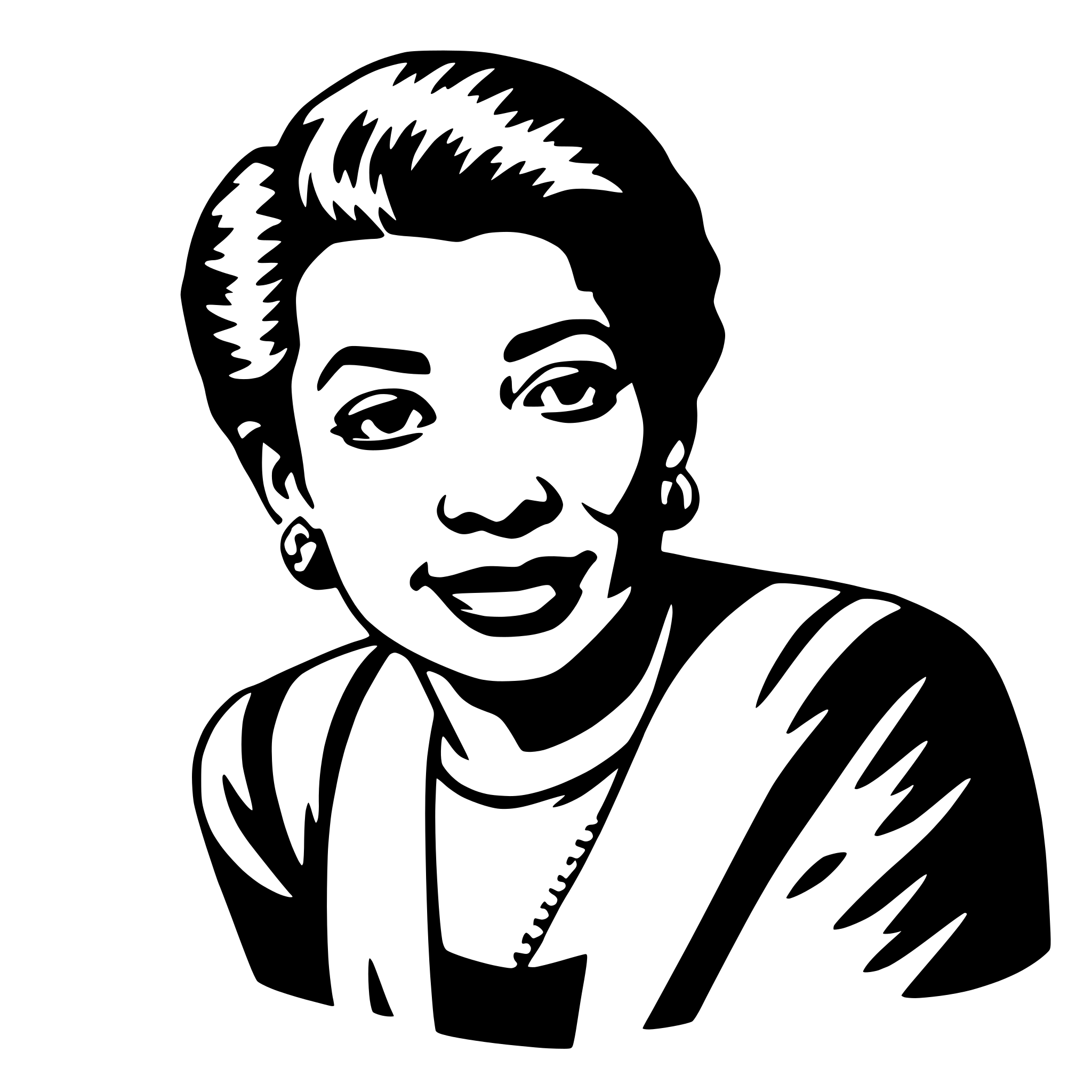AI-generated SVG of 'maya angelou'