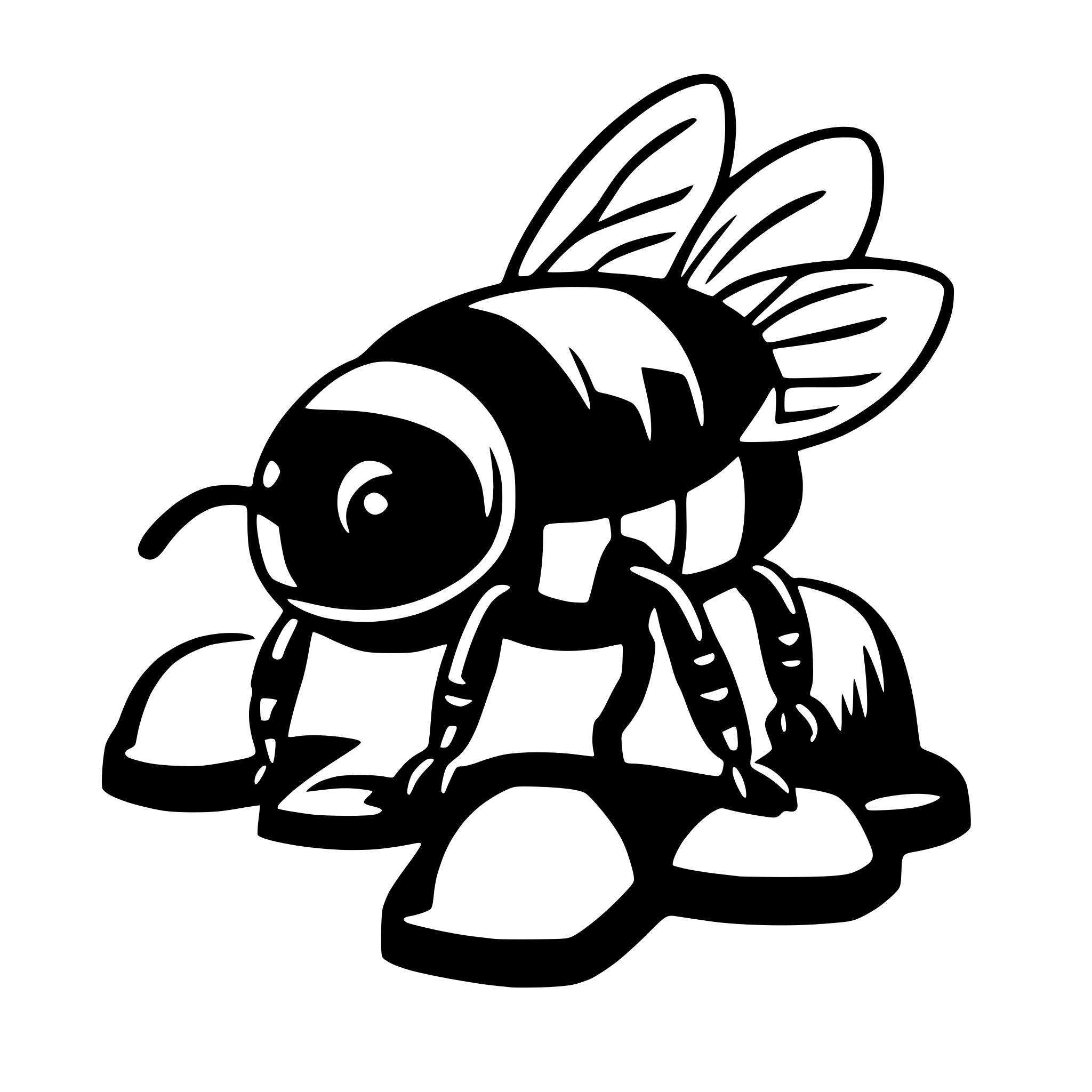 AI-generated SVG of a bumble bee