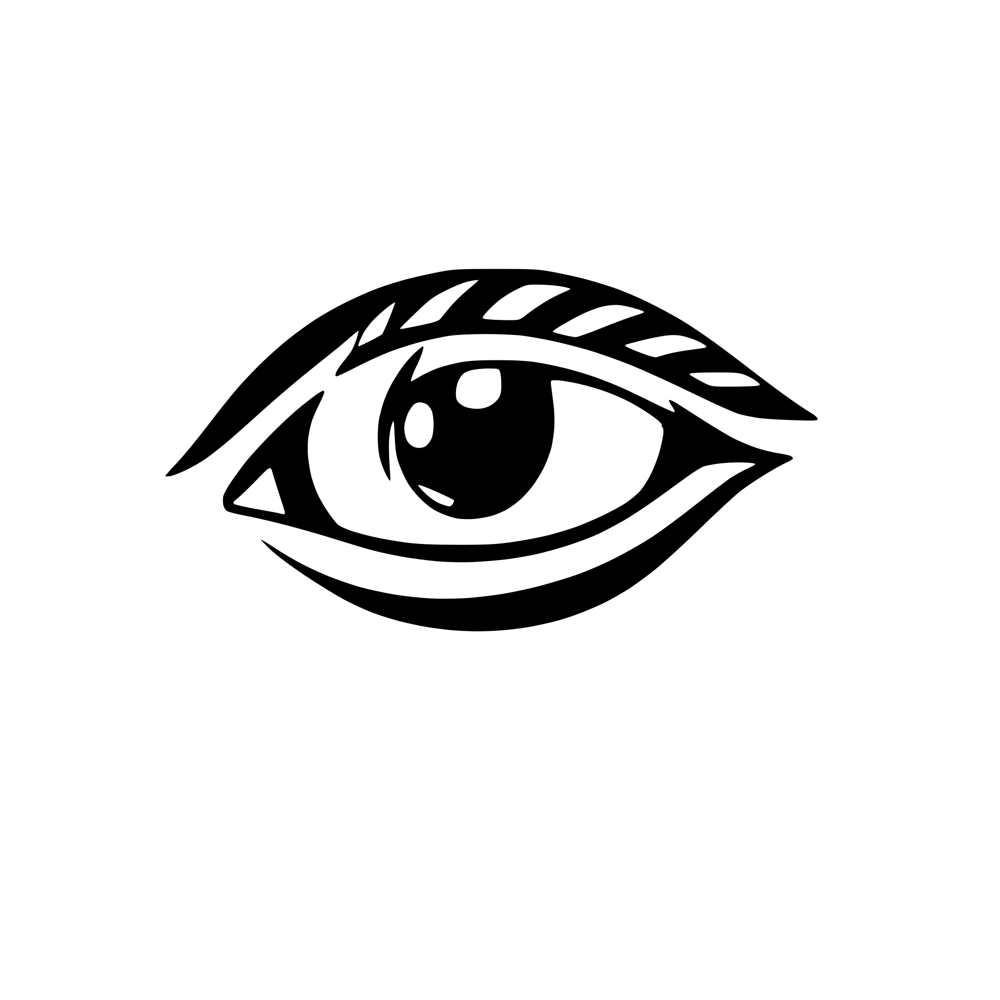AI-generated SVG of 'simple minimal woman eye logo'