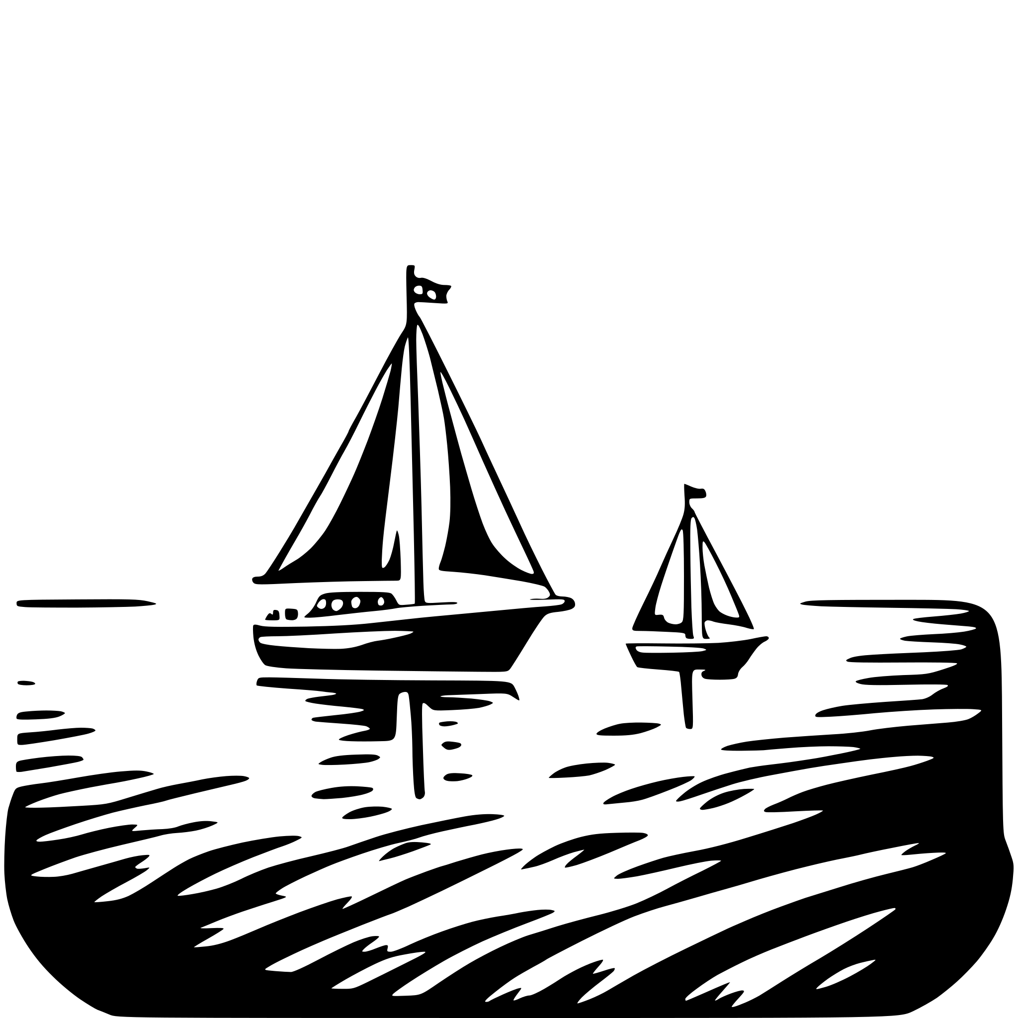 AI-generated SVG of a sailing into sunset