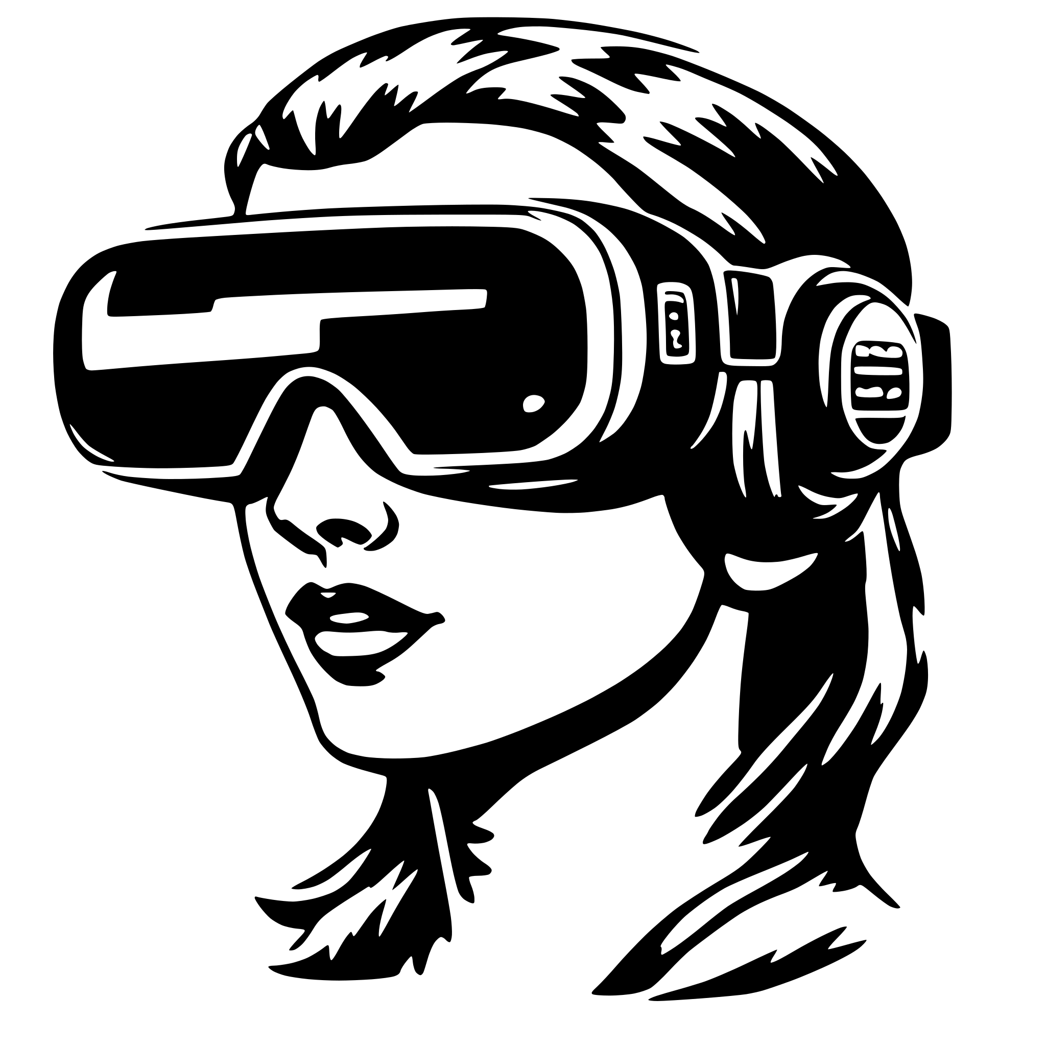 AI-generated SVG of a Virtual reality glasses