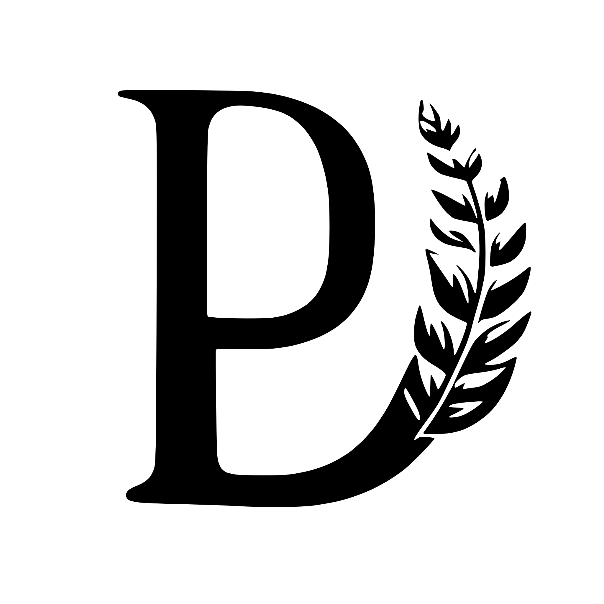 AI-generated SVG of 'Letter P'