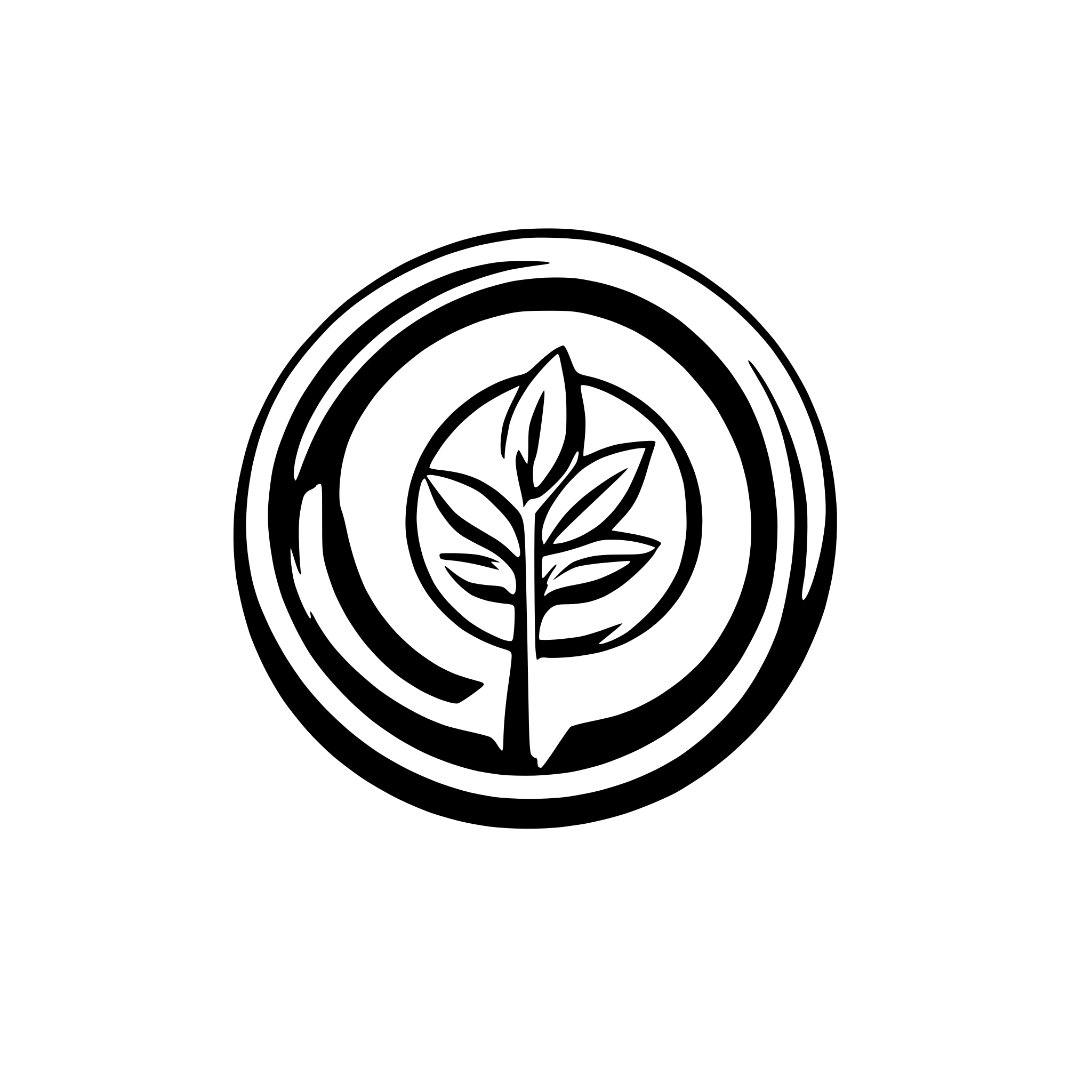 AI-generated SVG of a A minimalist logo for a corporation. Make it from simple shapes that are arranged in a circle from the center of the axis.