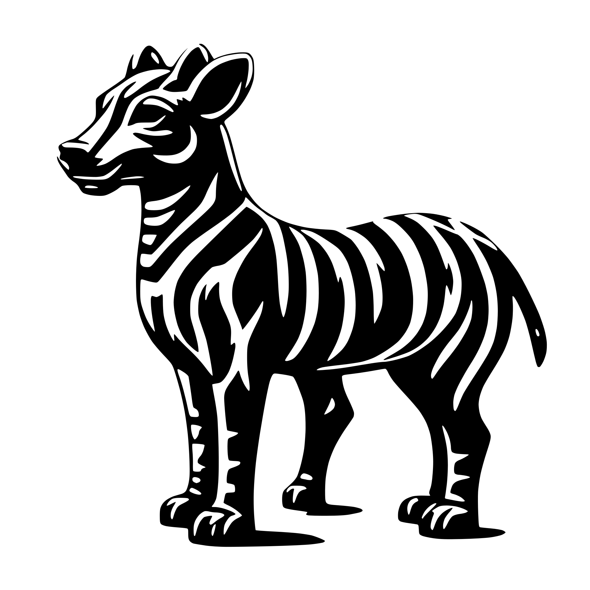 AI-generated SVG of a Create the complet form of the animal . It is a gacele