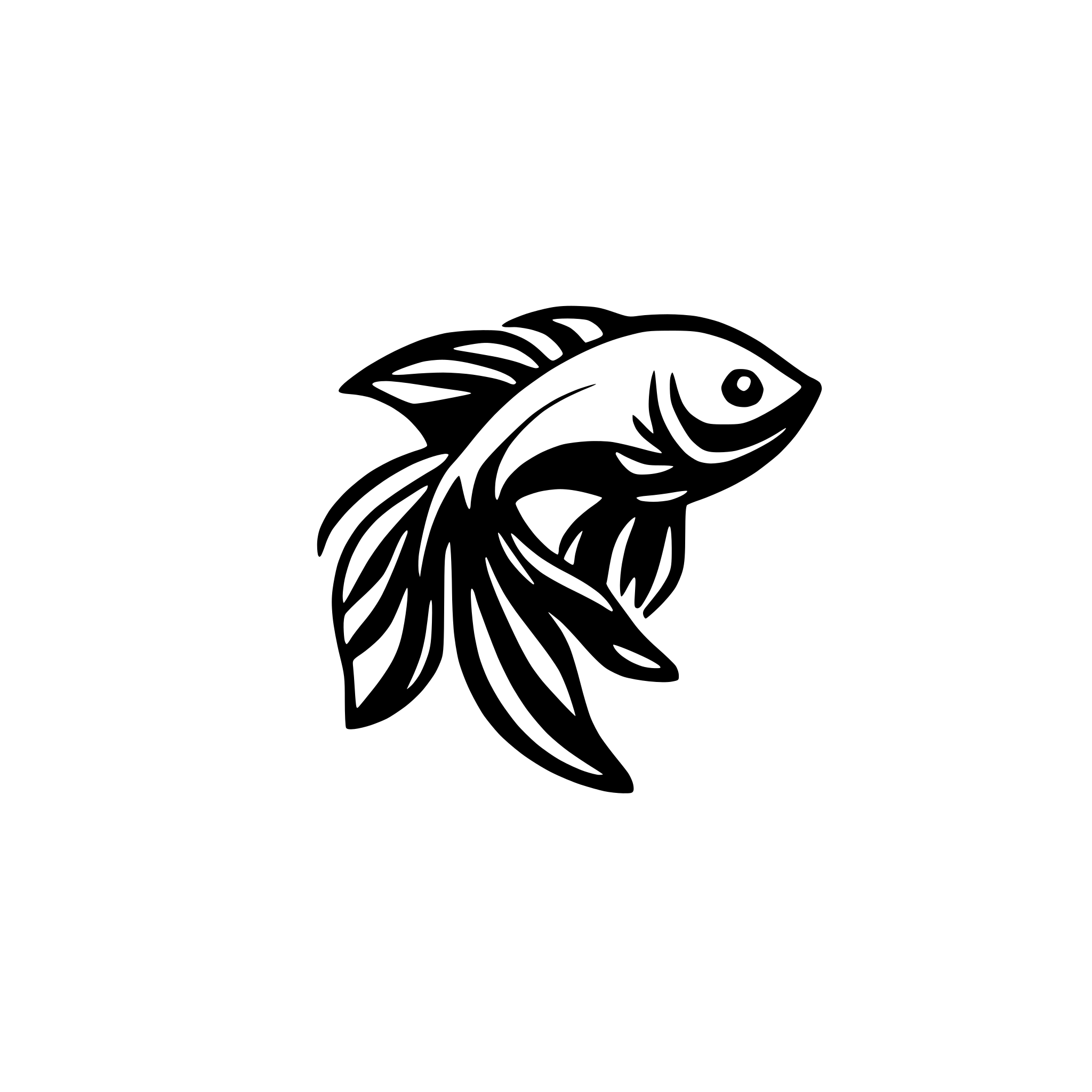 AI-generated SVG of a betta fish