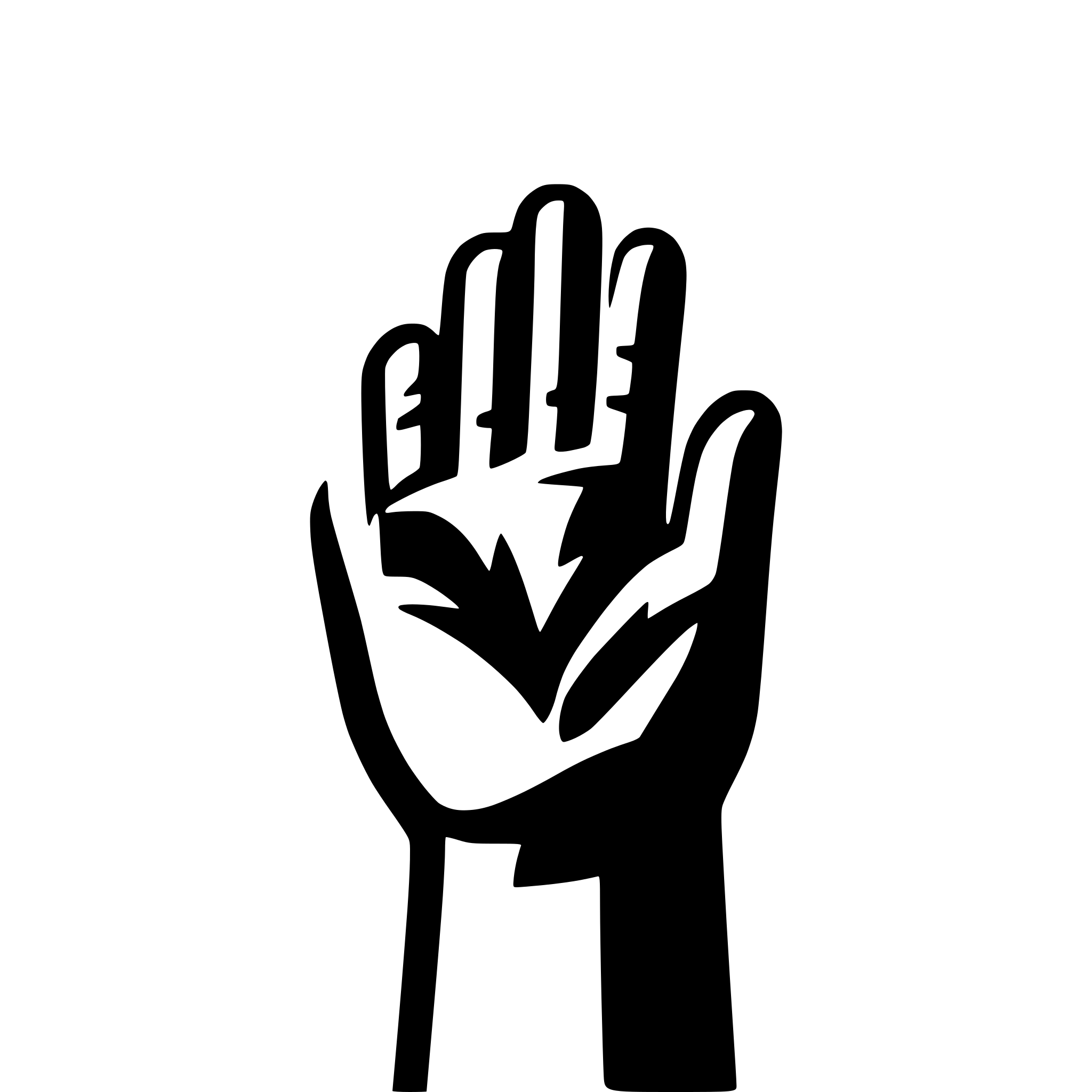 AI-generated SVG of 'a hand palm symbol'