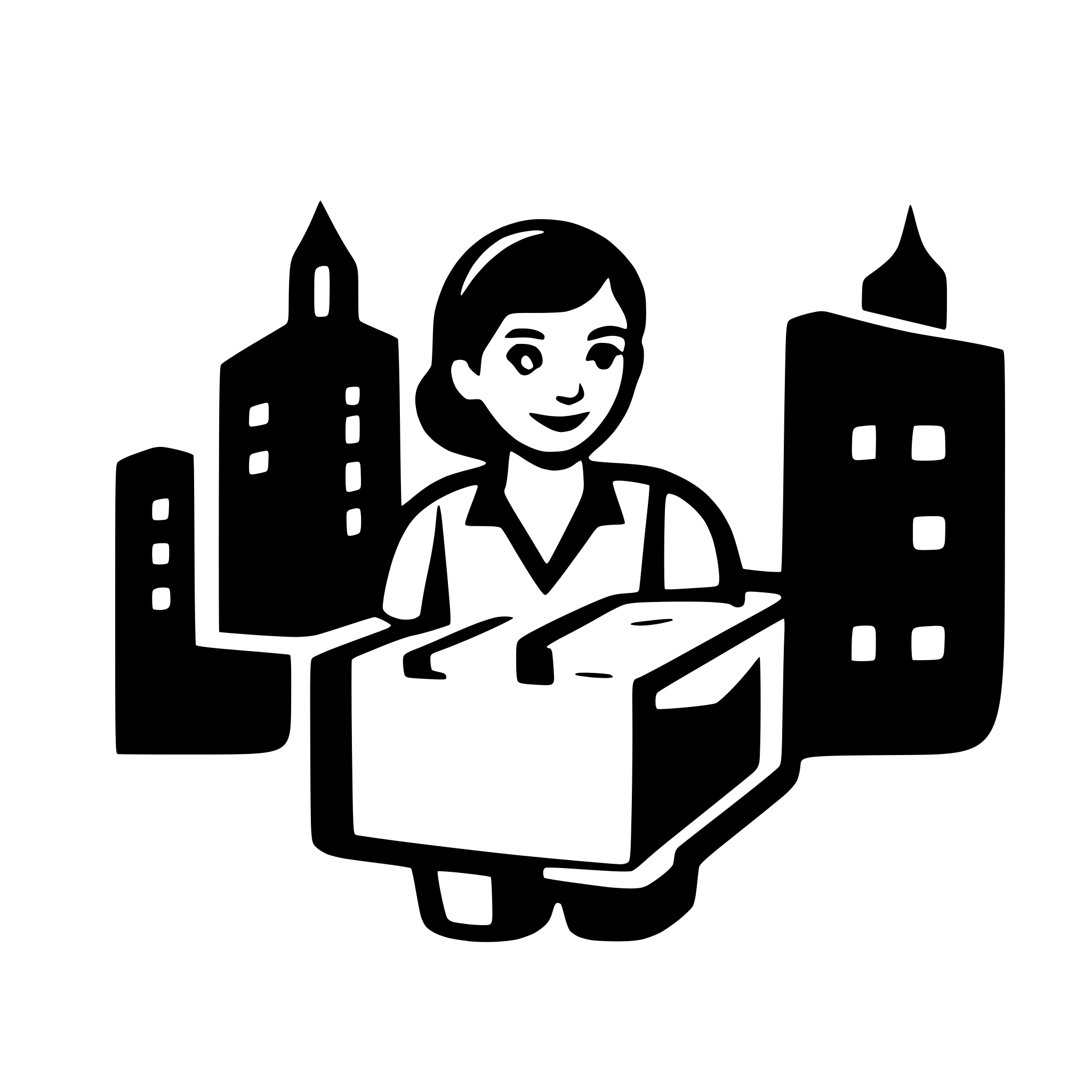 AI-generated SVG of a Create a clean, modern SVG illustration for the "About Us" section of a professional removals company called CityTouch. Show a friendly, diverse team of movers helping customers with packing and loading boxes into a branded CityTouch van. Include urban elements in the background like city buildings or houses to suggest city-wide service. Style: flat vector, soft gradients, rounded shapes. Include subtle icons representing reliability, care, and speed (e.g. shield, clock, hands holding a box). Co