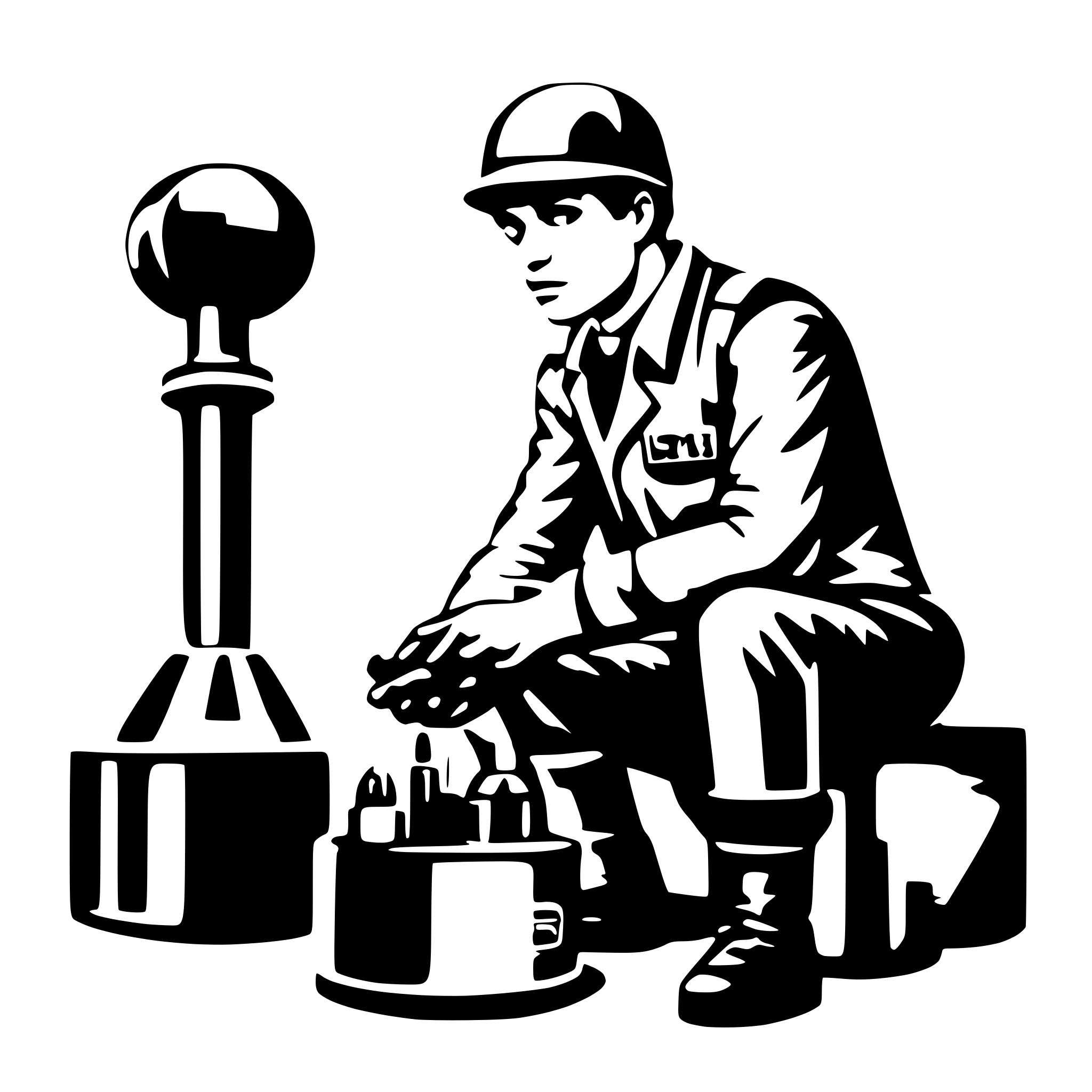 AI-generated SVG of 'Quality inspector of bombs'