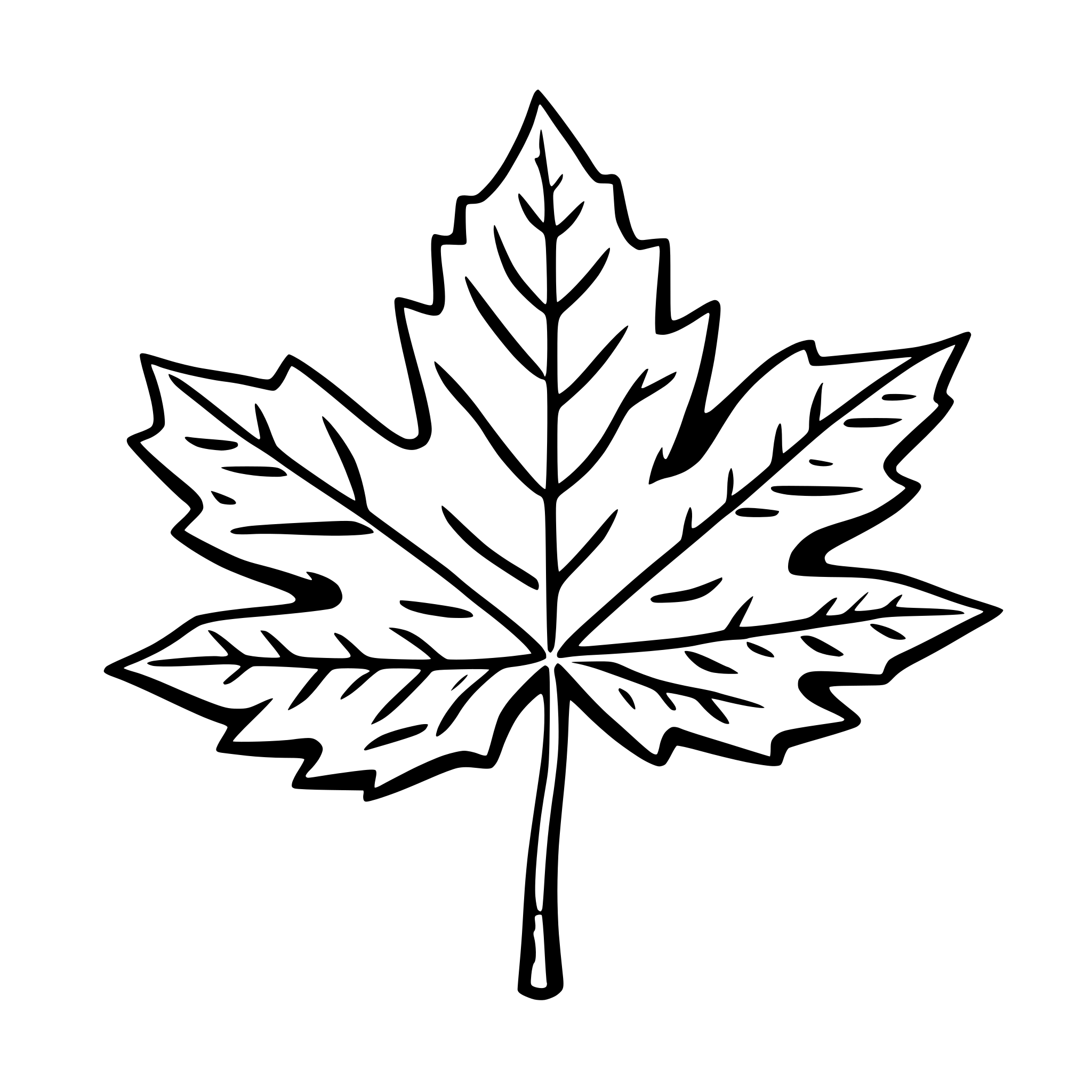 AI-generated SVG of 'maple leave'