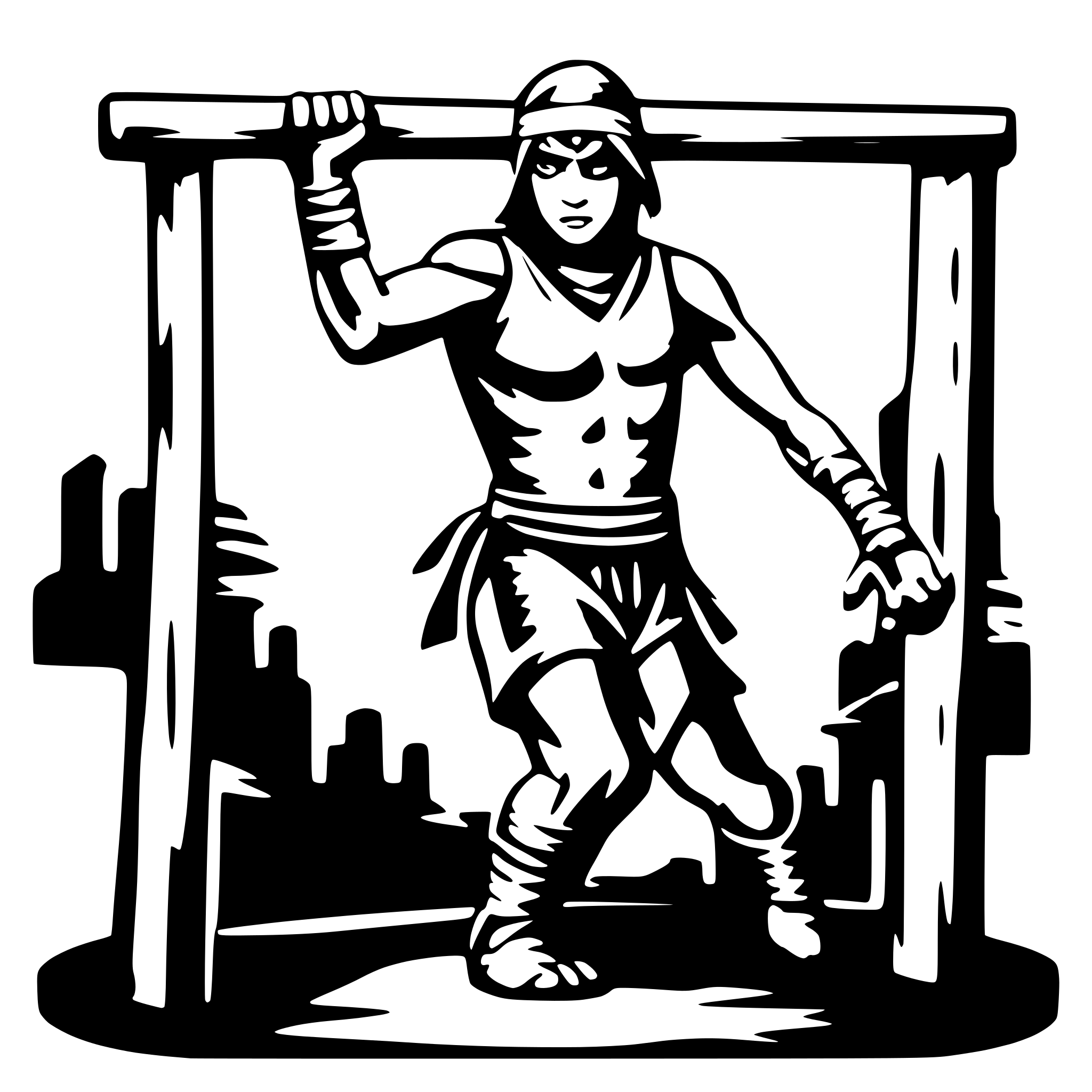 AI-generated SVG of 'Ninja warrior Training'