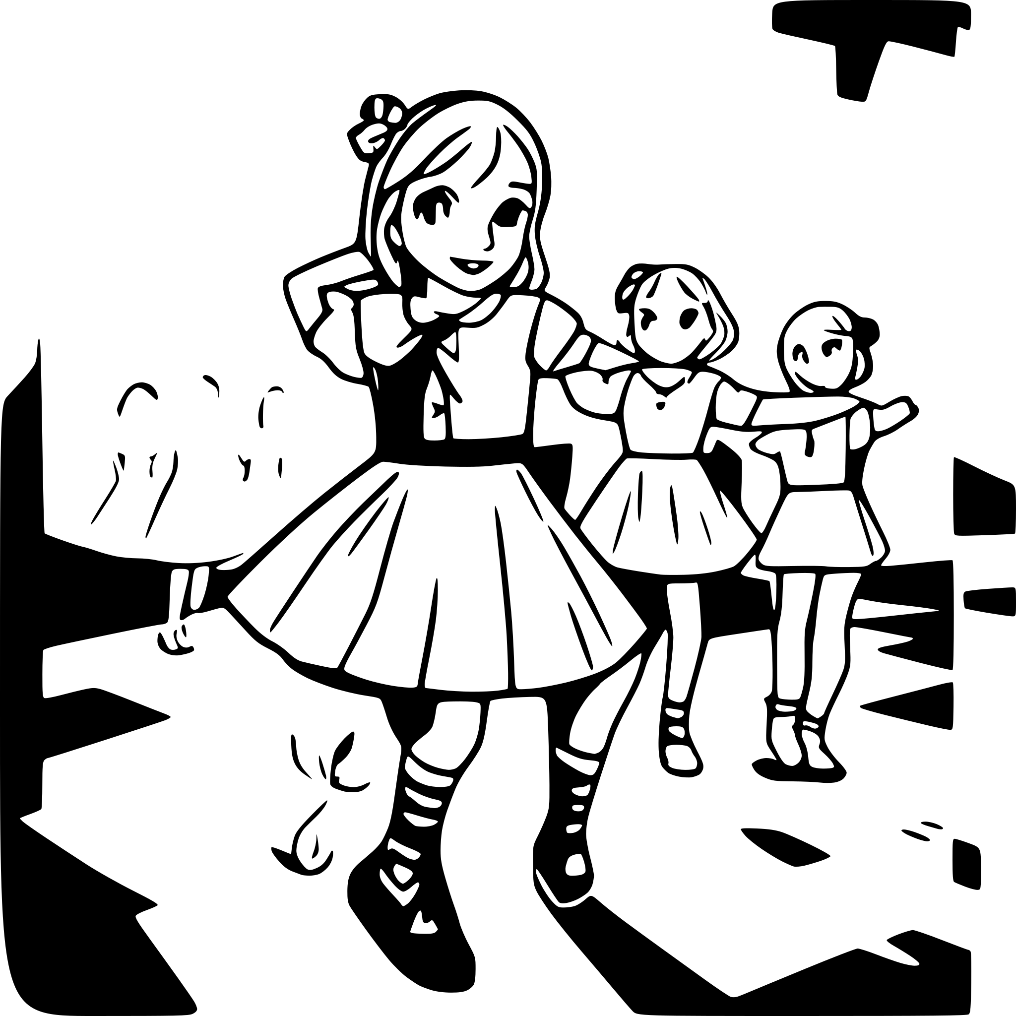 AI-generated SVG of a hungarian dancing camp