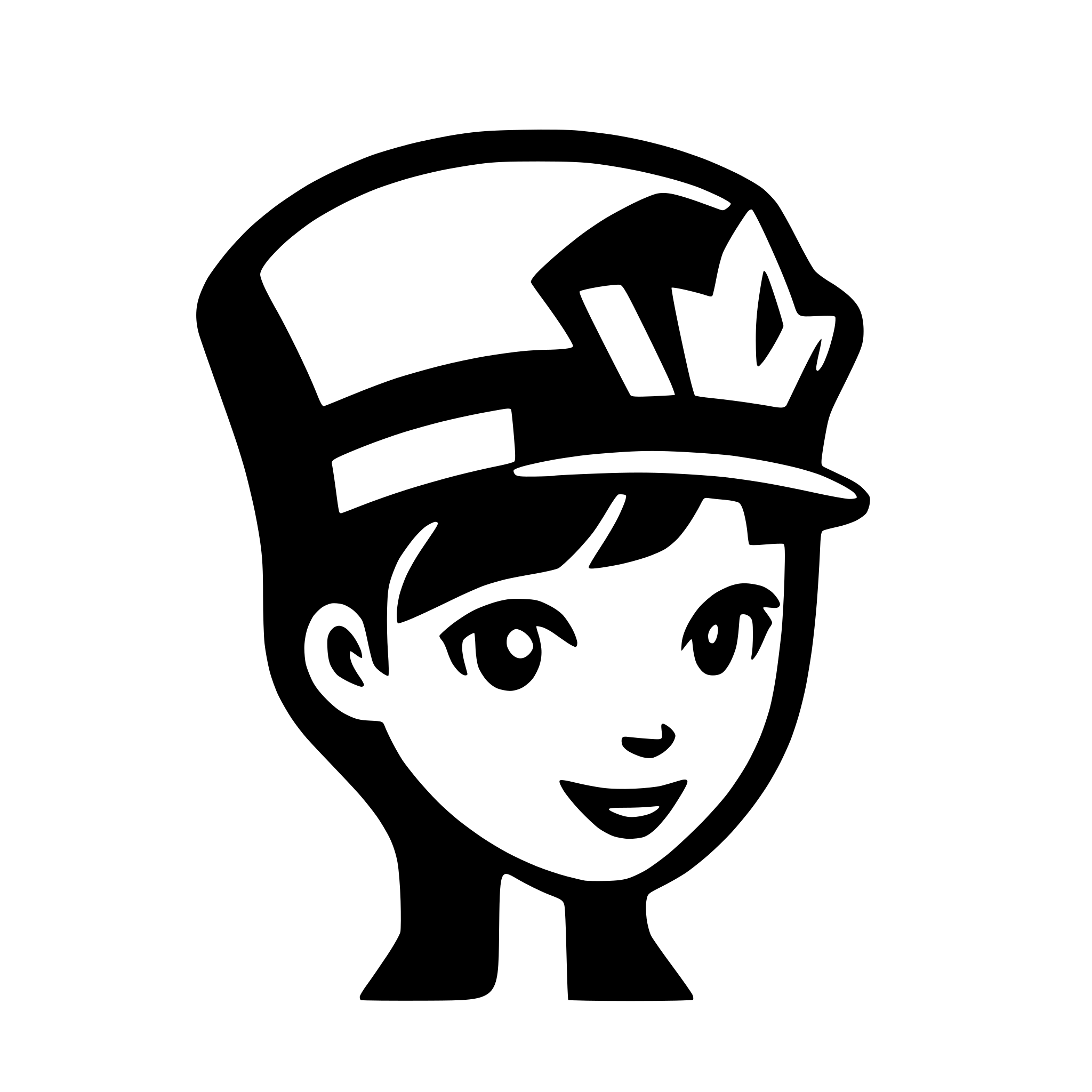 AI-generated SVG of a simple nurse hat icon for logo