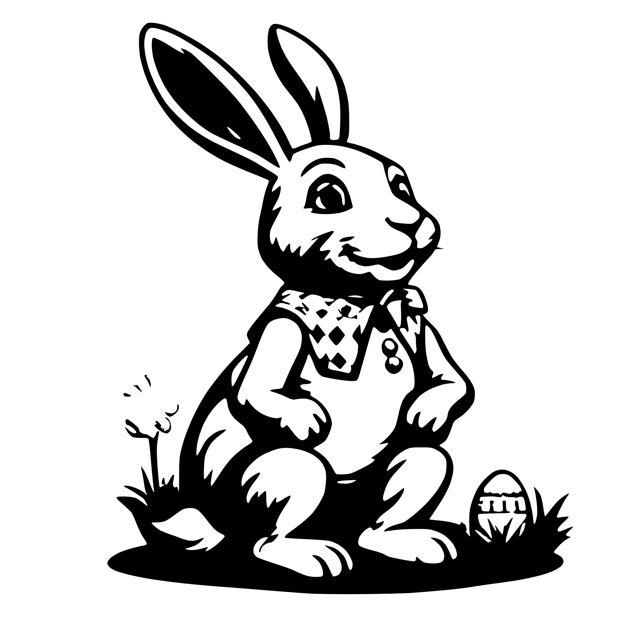 AI-generated SVG of 'easter bunny with bavaria shirt'