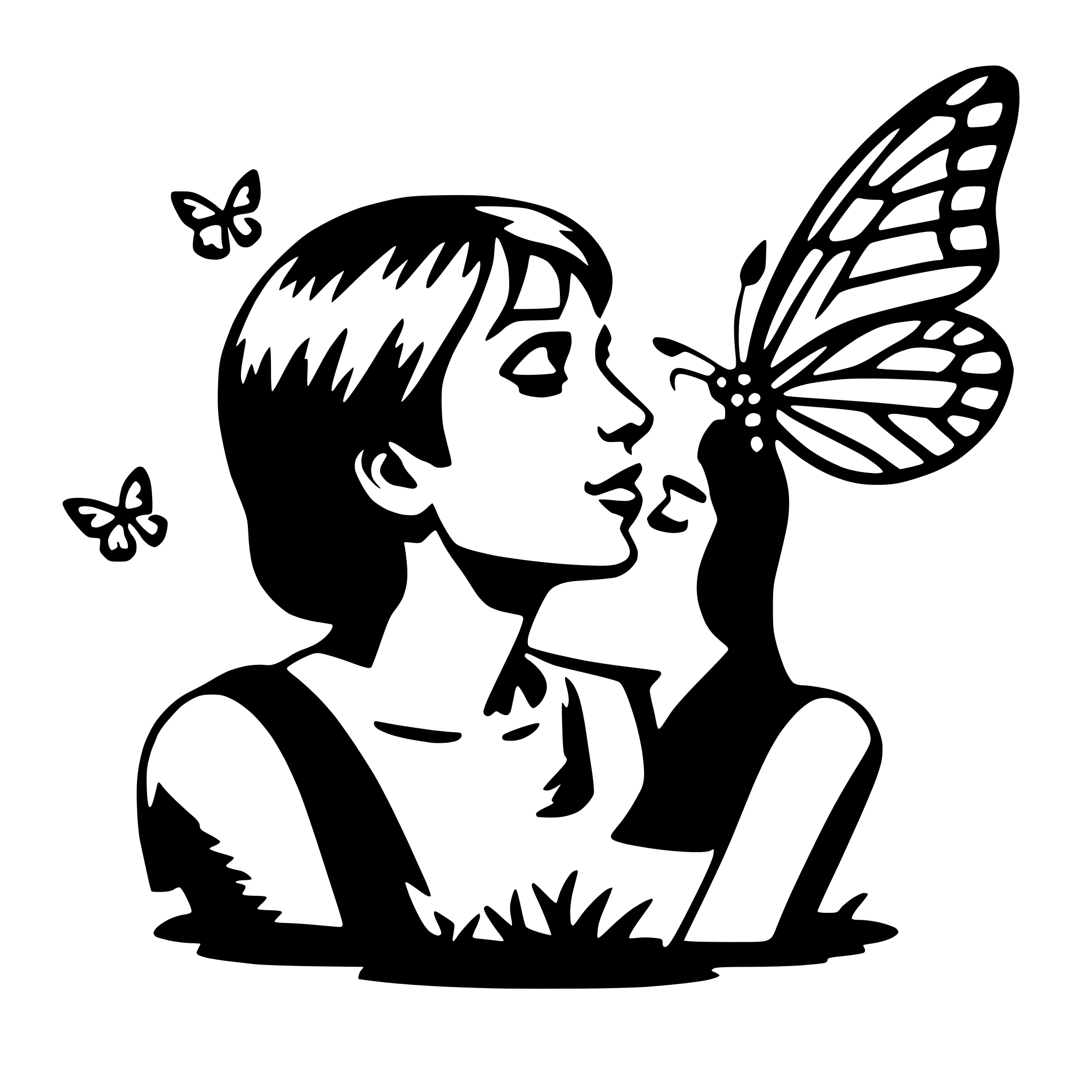 AI-generated SVG of 'butterfly kisses'