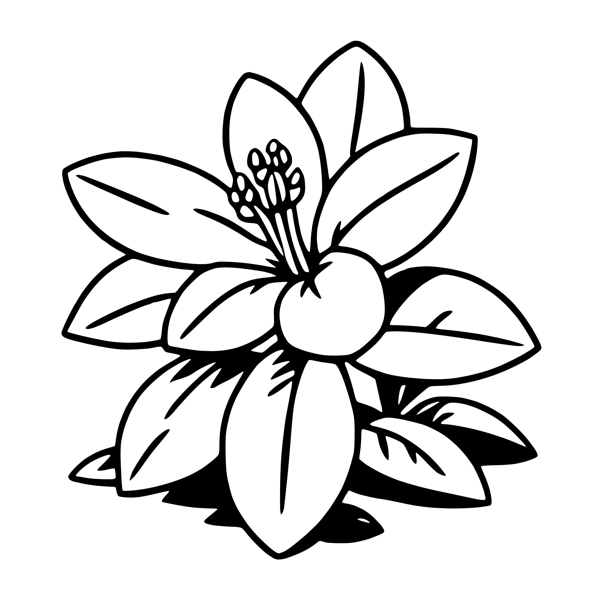 AI-generated SVG of a azalea