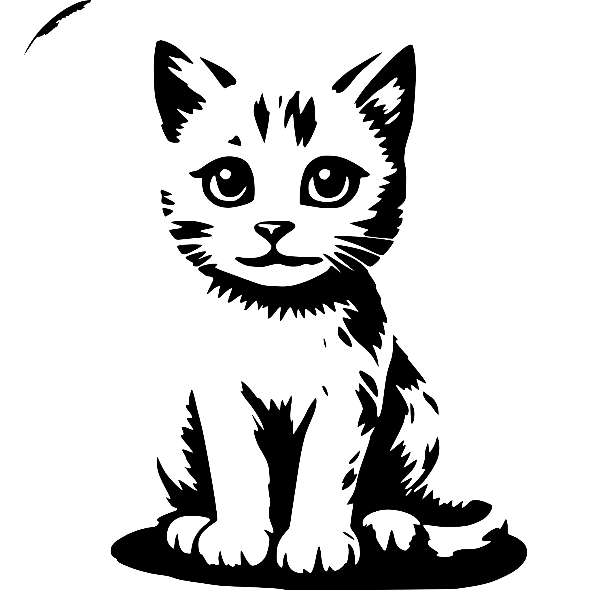 AI-generated SVG of a cute kitten