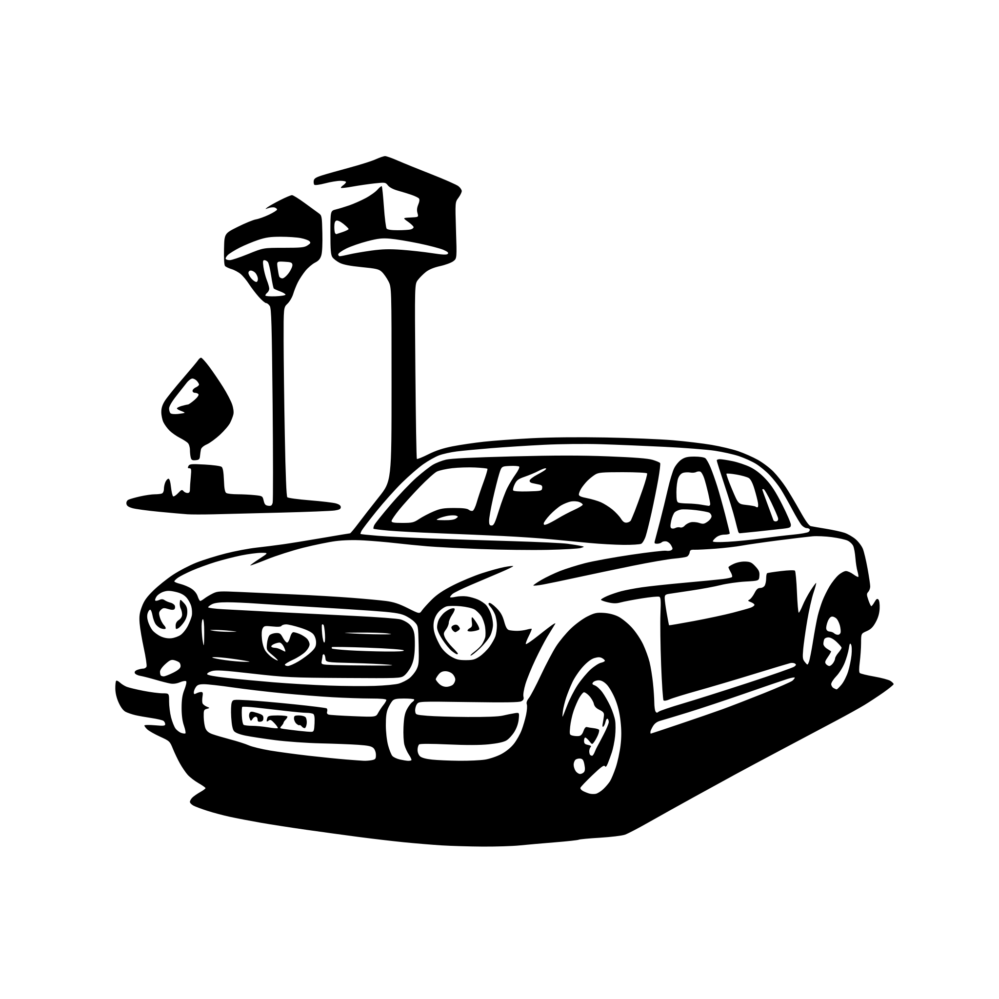 AI-generated SVG of a car