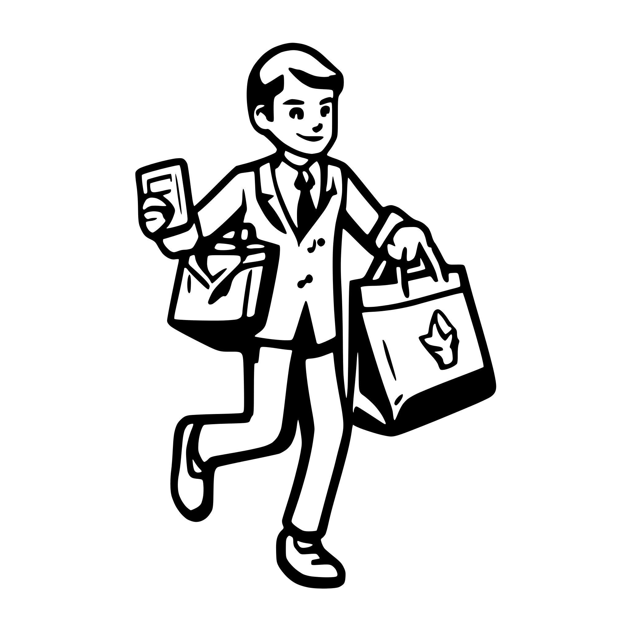AI-generated SVG of a A man in a tweed suit runing out, clutching a bag of coins in both hands. The coins themselves are not visible. You can see his whole body, including his shoes. He is turned sideways. AI-generated SVG of a A man in a tweed suit runing out, clutching a bag of coins in both hands. The coins themselves are not visible. You can see his whole body, including his shoes. He is turned sideways.