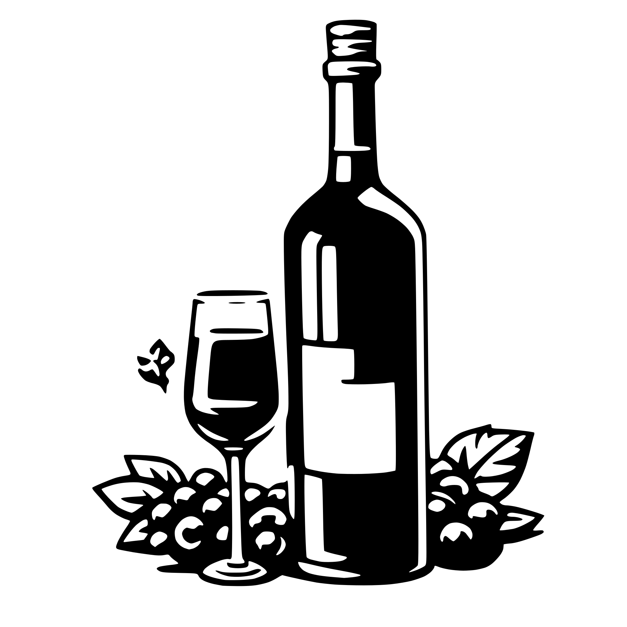 AI-generated SVG of a wine bottle