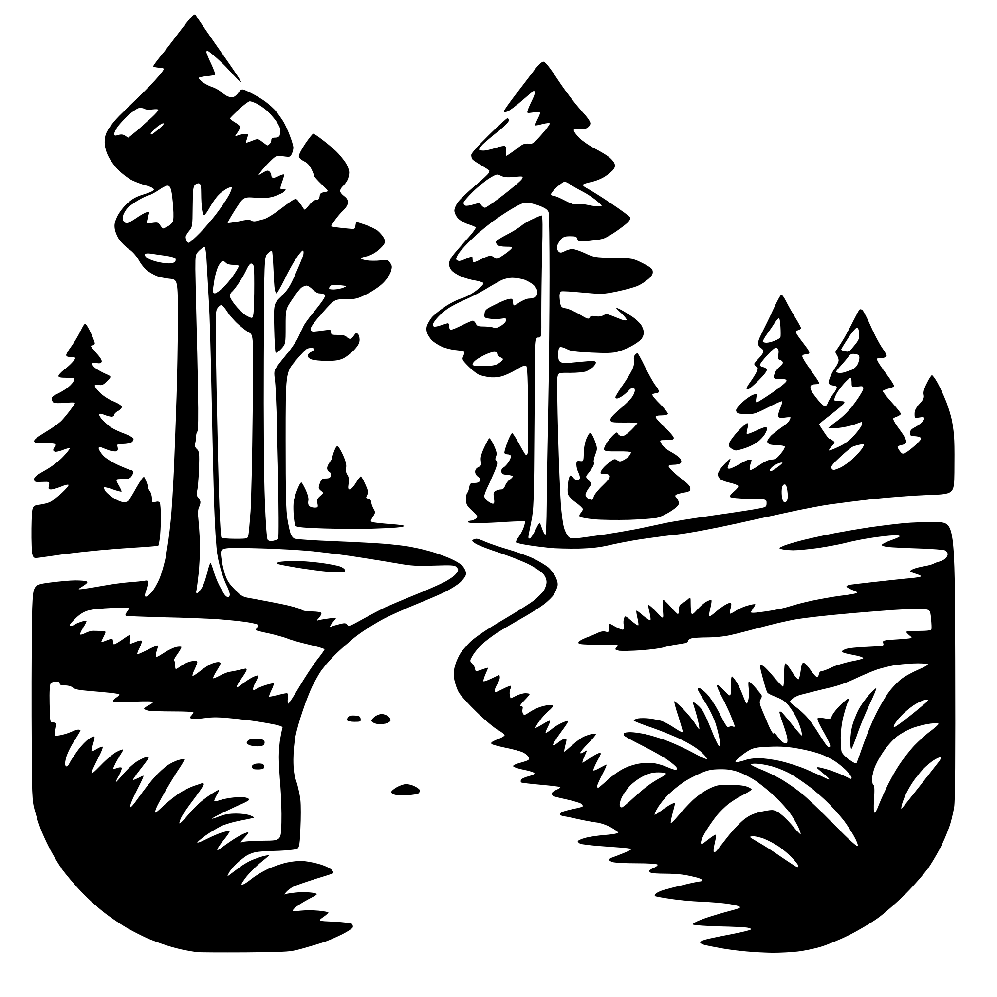 AI-generated SVG of a forest exploration