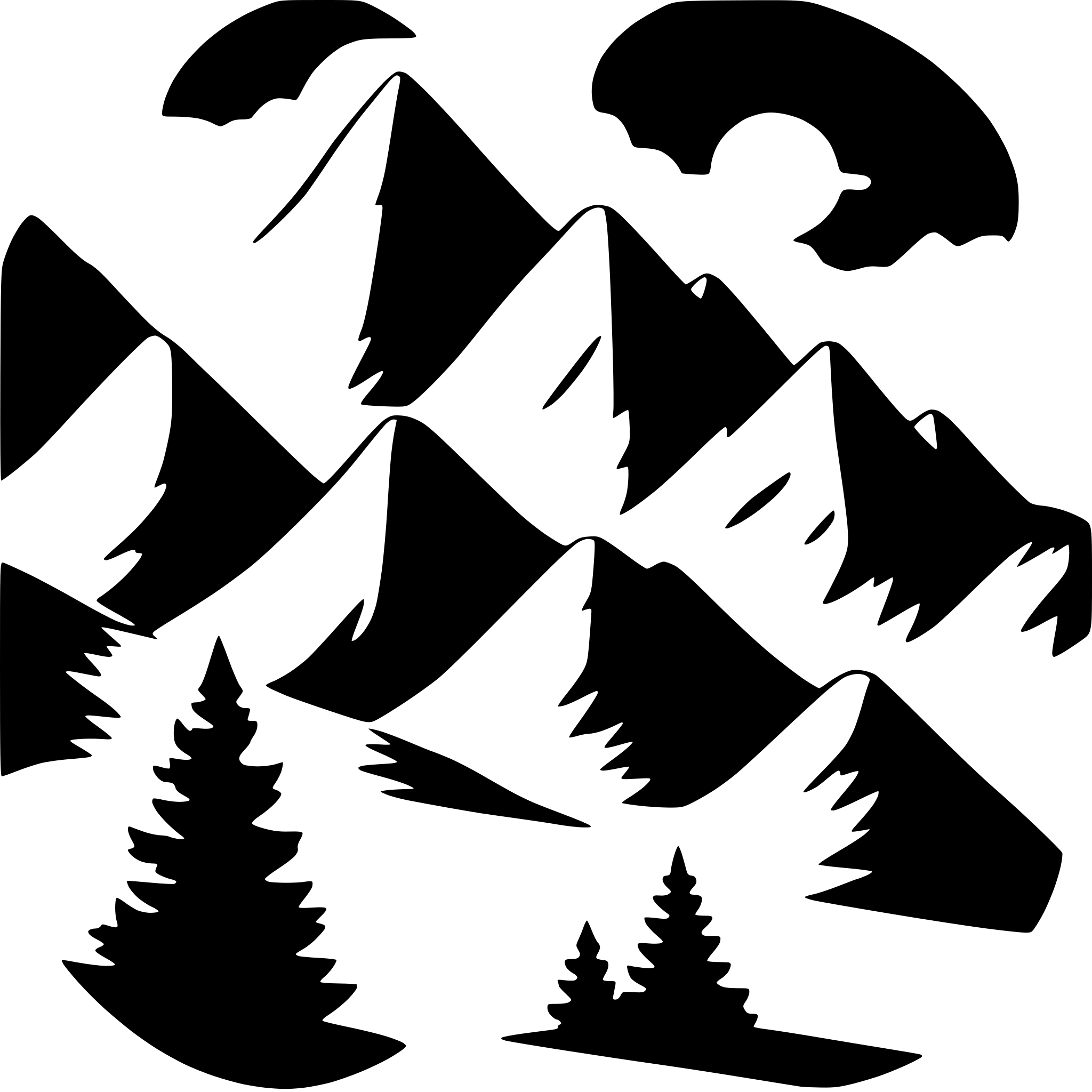 AI-generated SVG of a mountain
