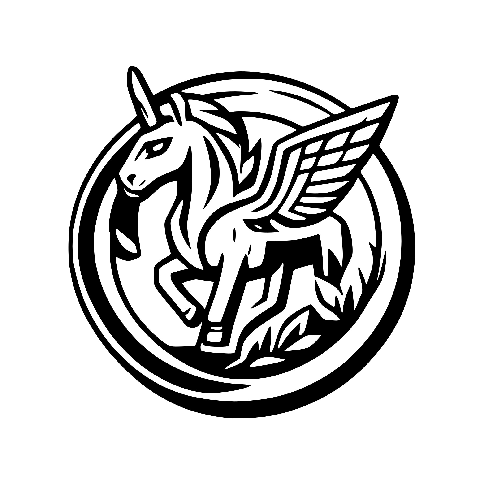 AI-generated SVG of a War Pegasus