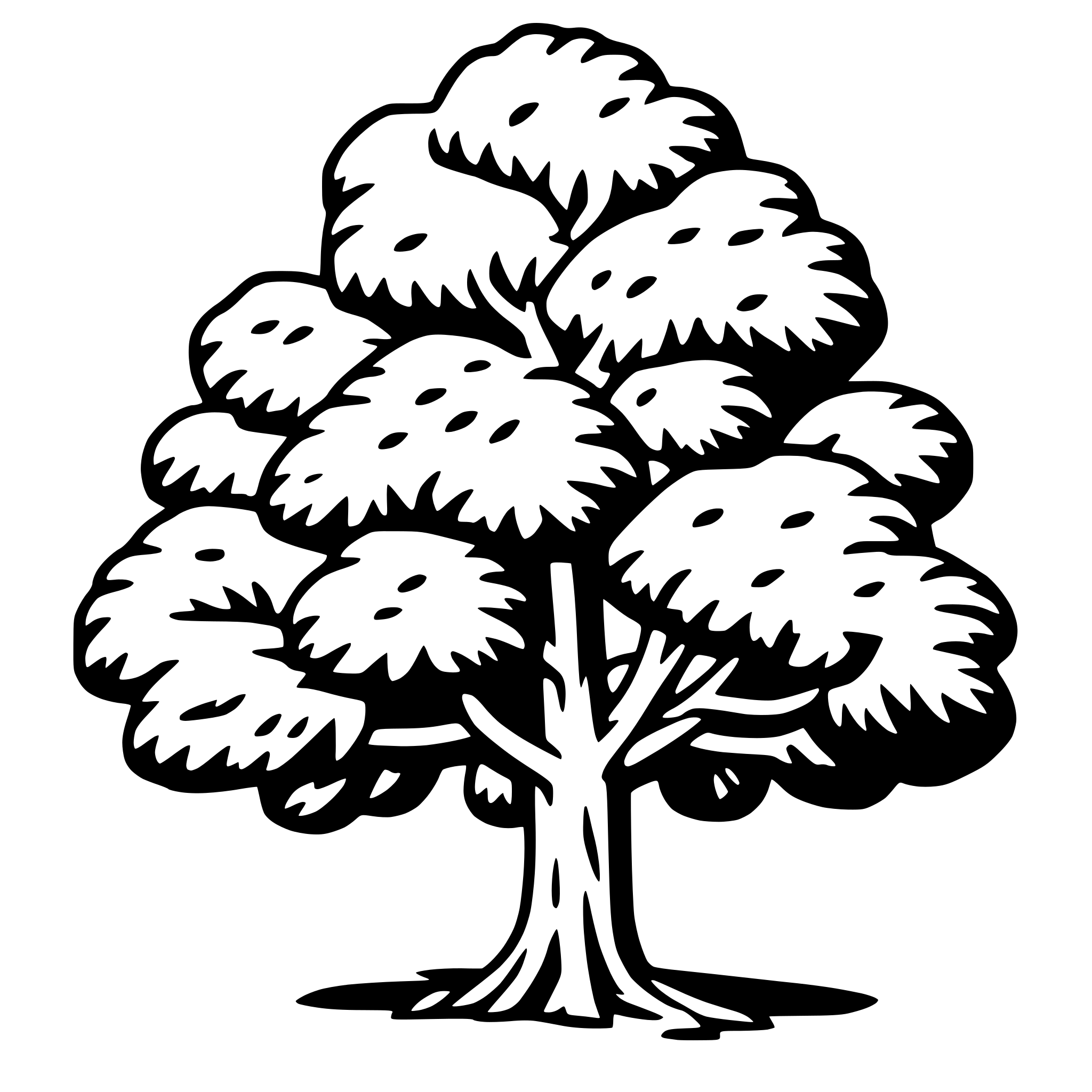 AI-generated SVG of 'elder tree'