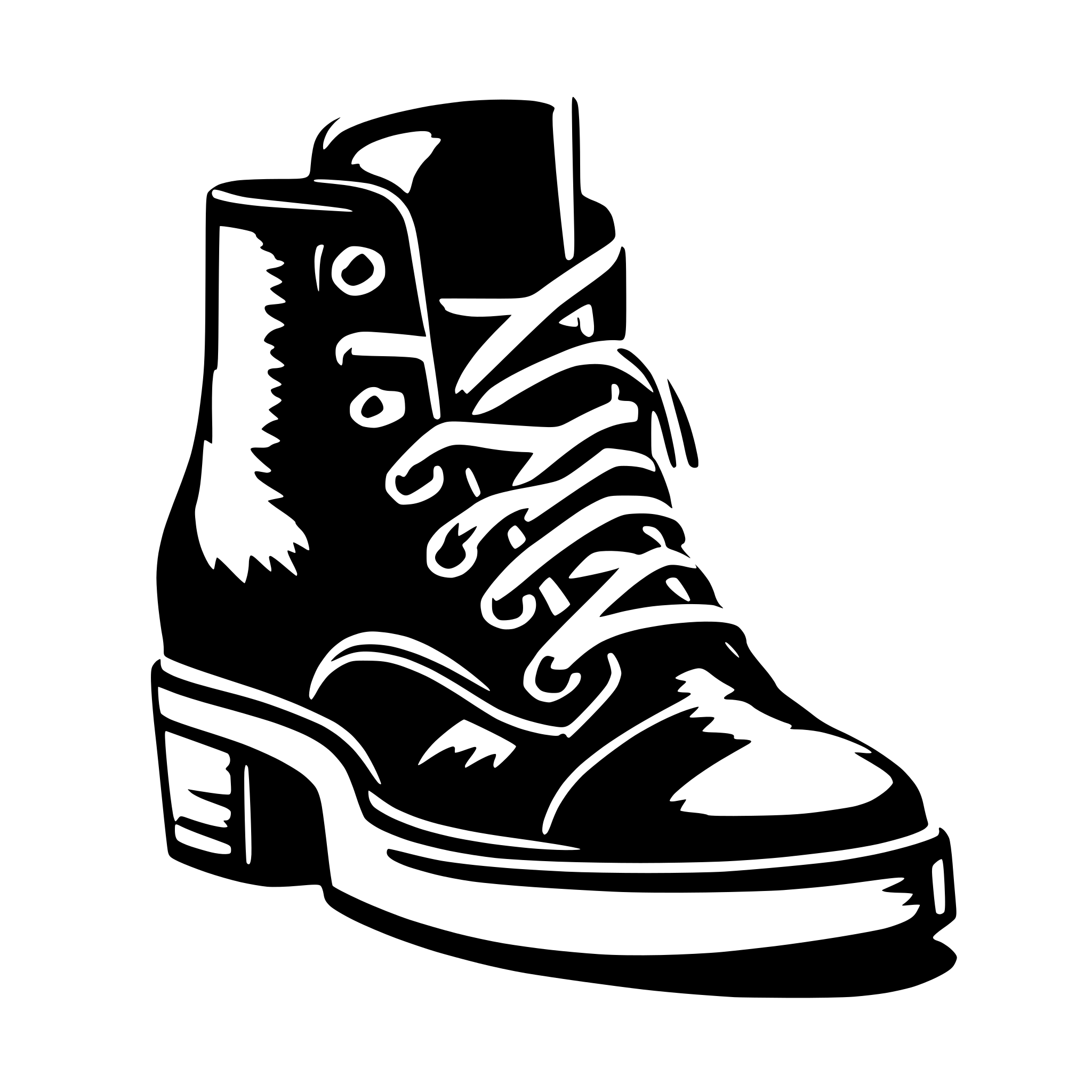 AI-generated SVG of 'Shoe walking'