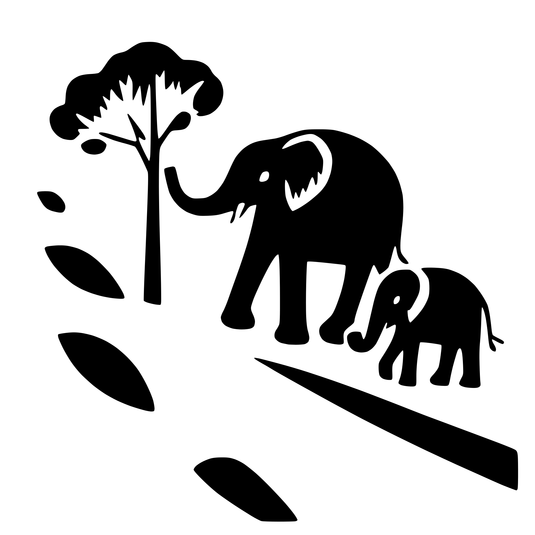 AI-generated SVG of 'elephant family walking together'