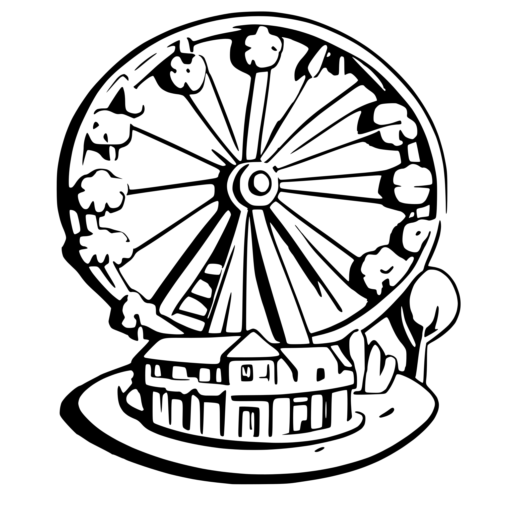 AI-generated SVG of 'ferris wheel'