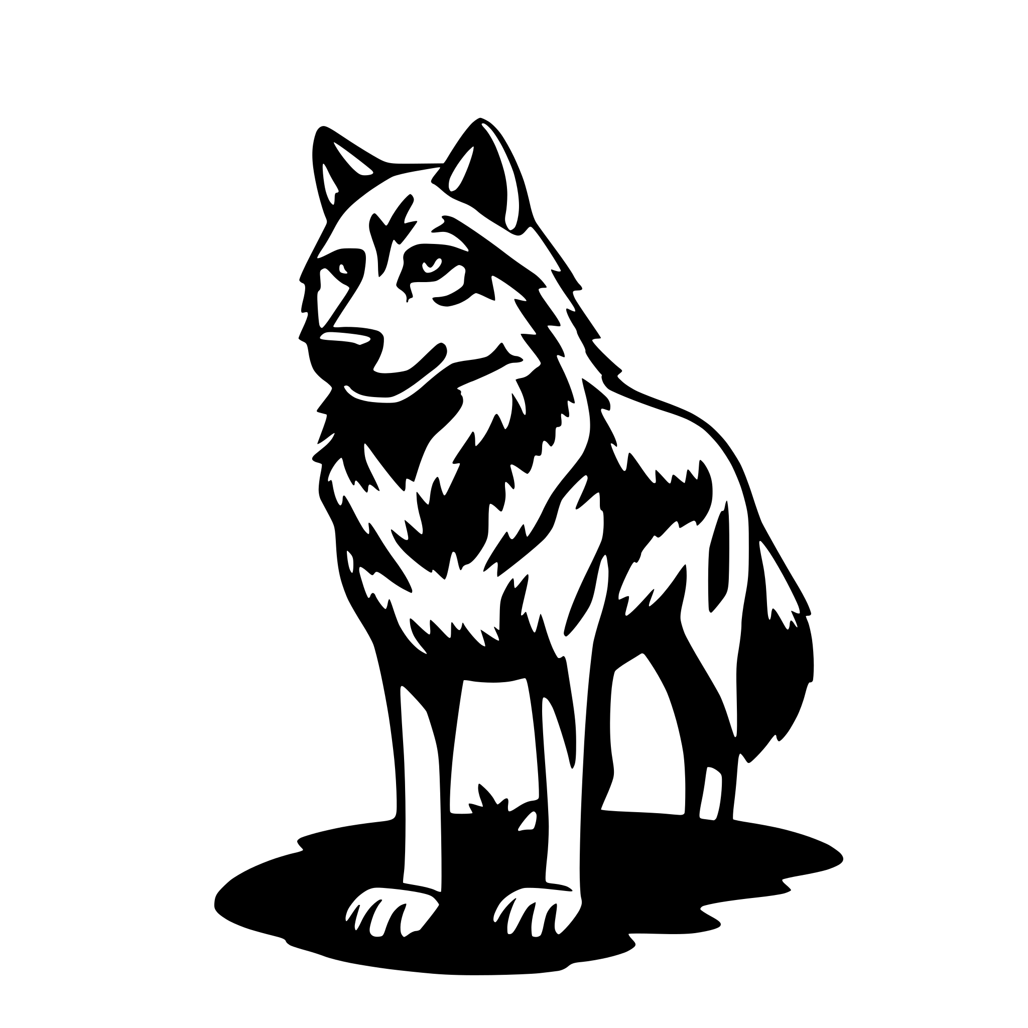 AI-generated SVG of a wolf
