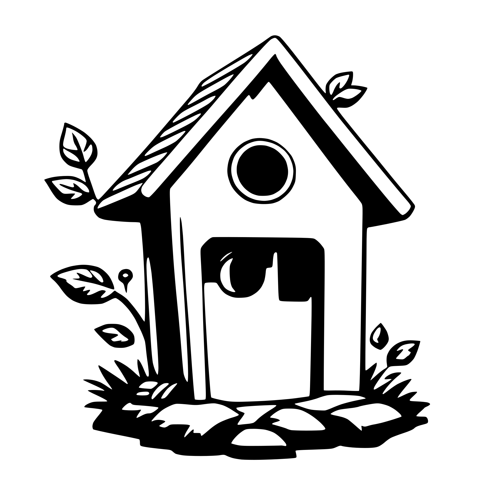 AI-generated SVG of 'birdhouse'