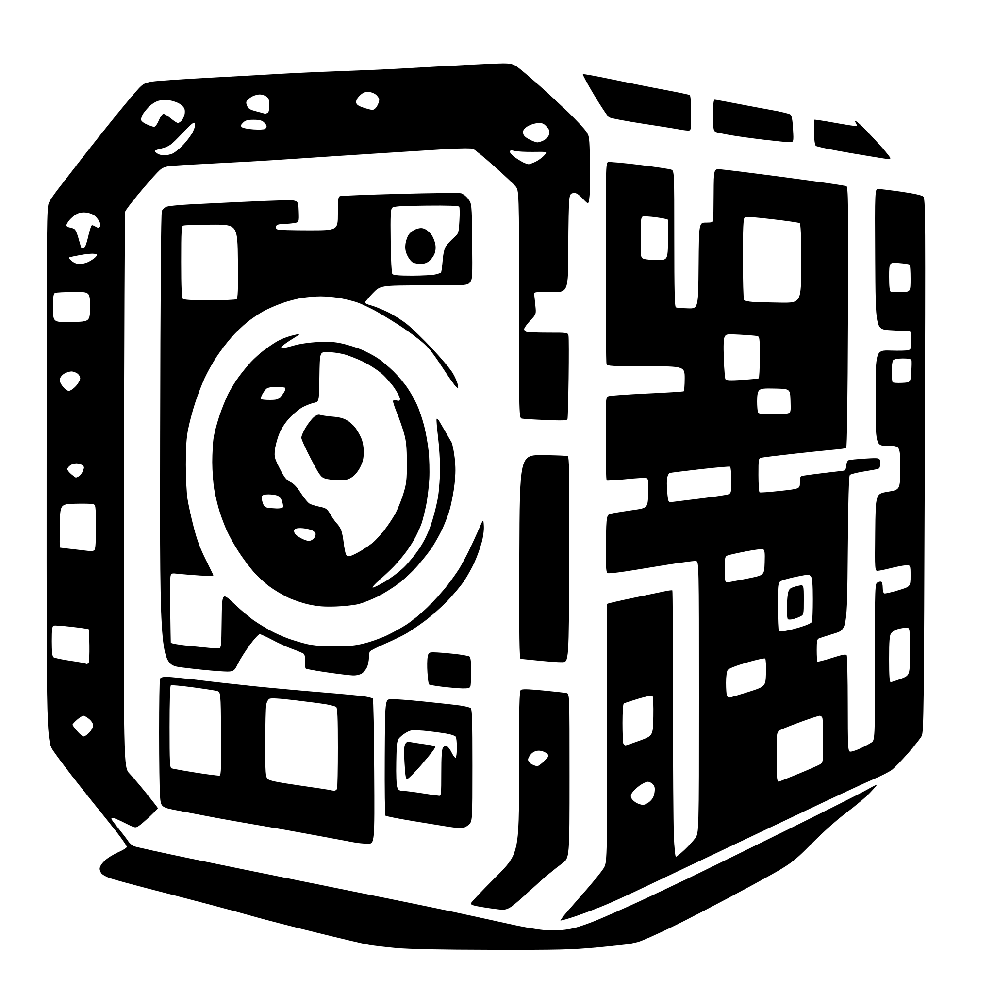 AI-generated SVG of a borg cube with circle design on one side