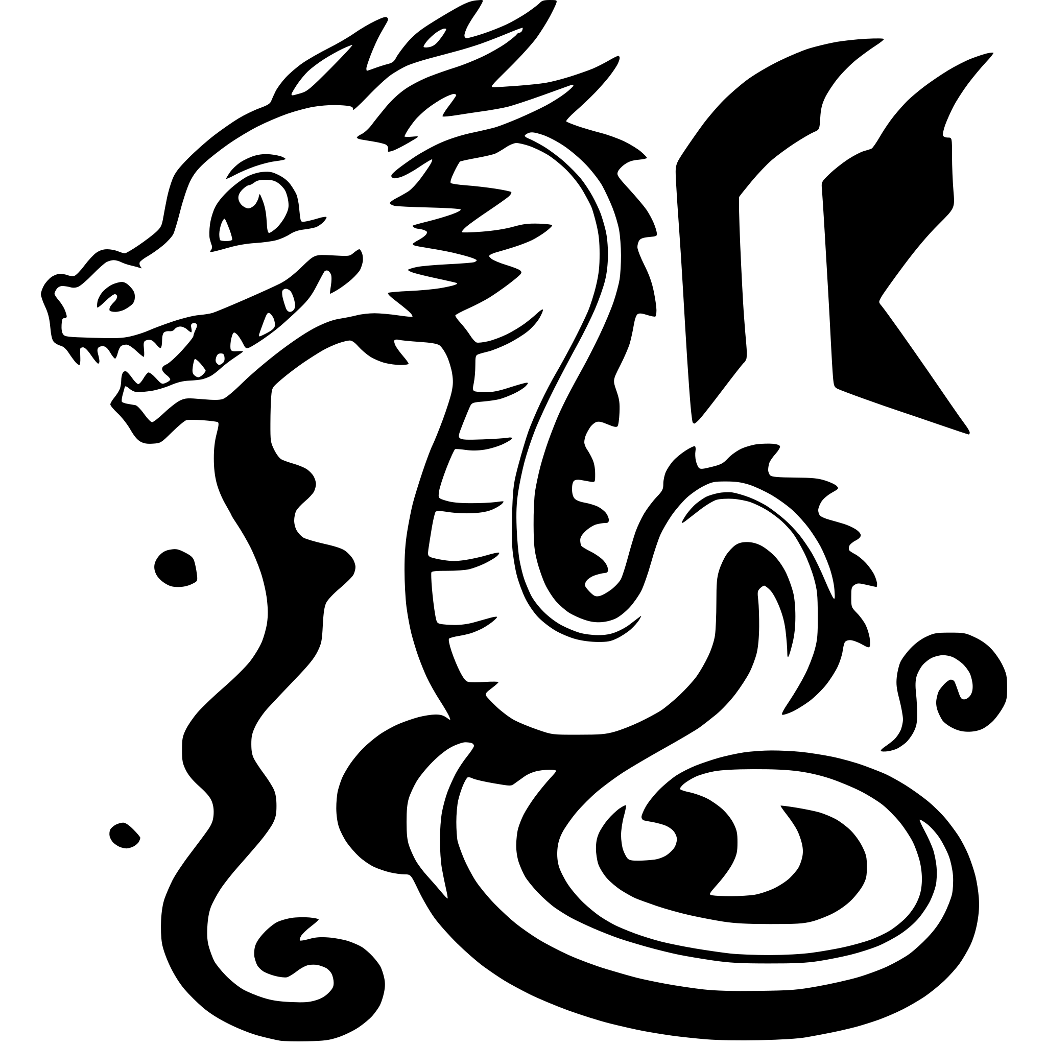 AI-generated SVG of a cute Japanese dragon with simple strokes easy to cut with a laser cutting machine
