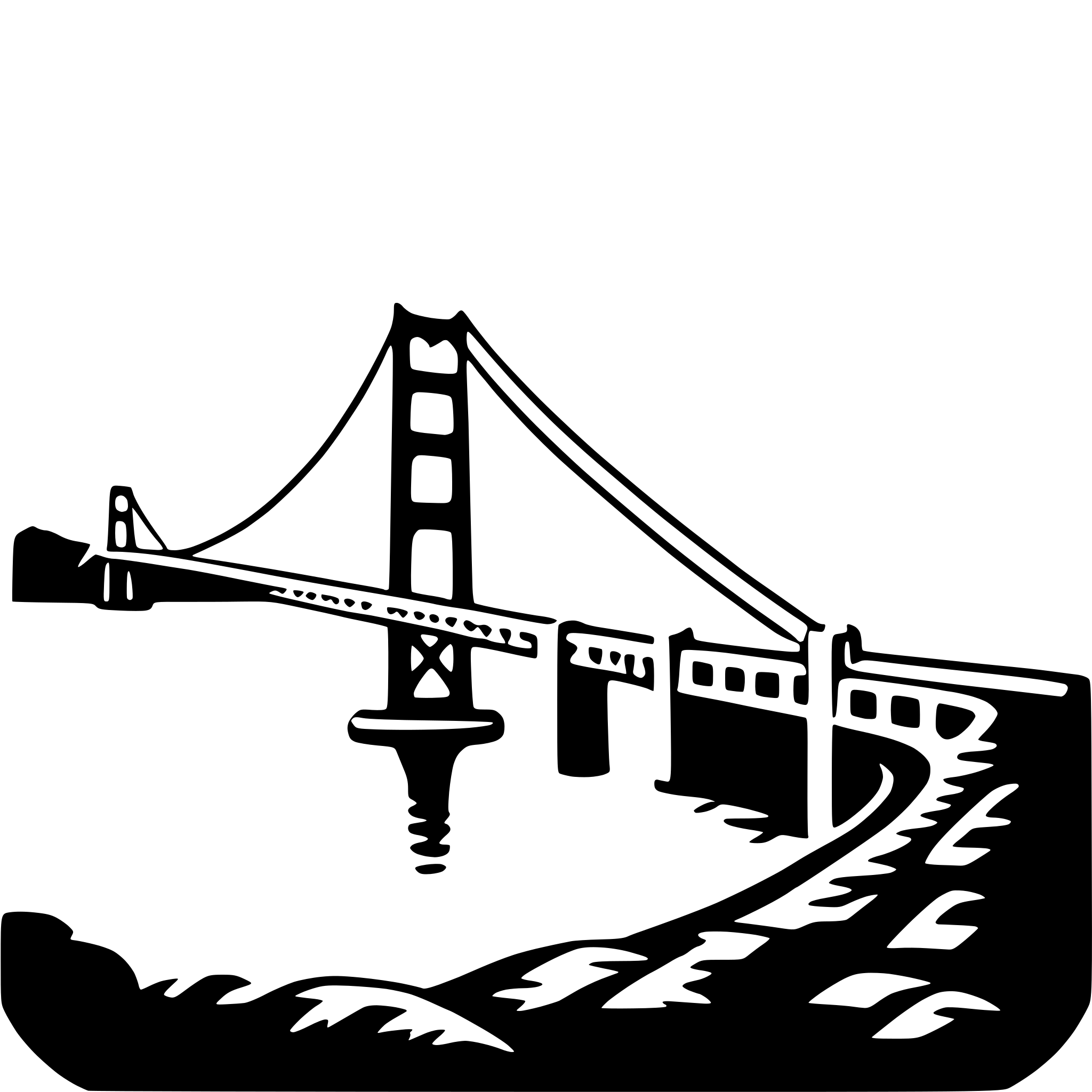 AI-generated SVG of a golden gate bridge