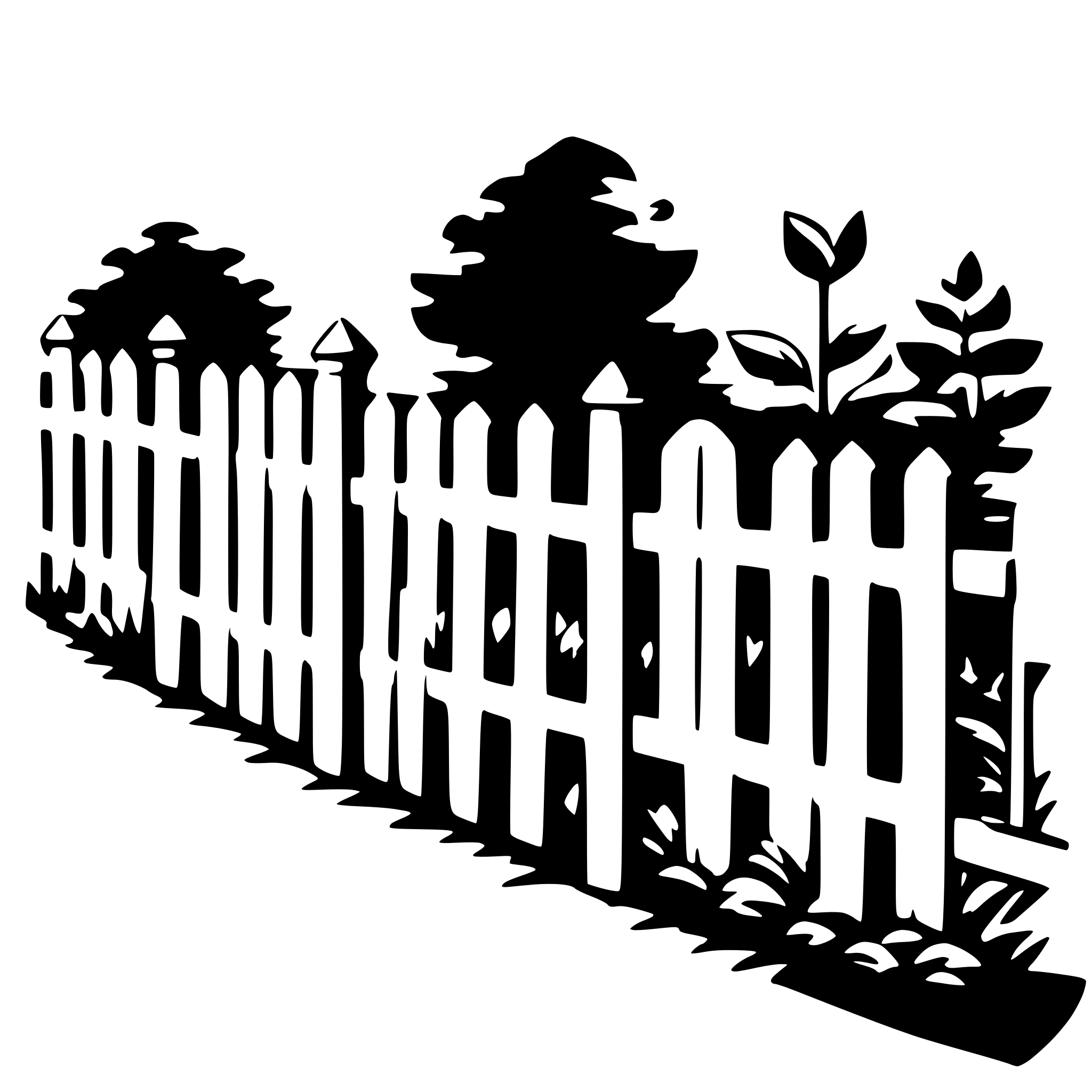AI-generated SVG of 'Garden Fencing'