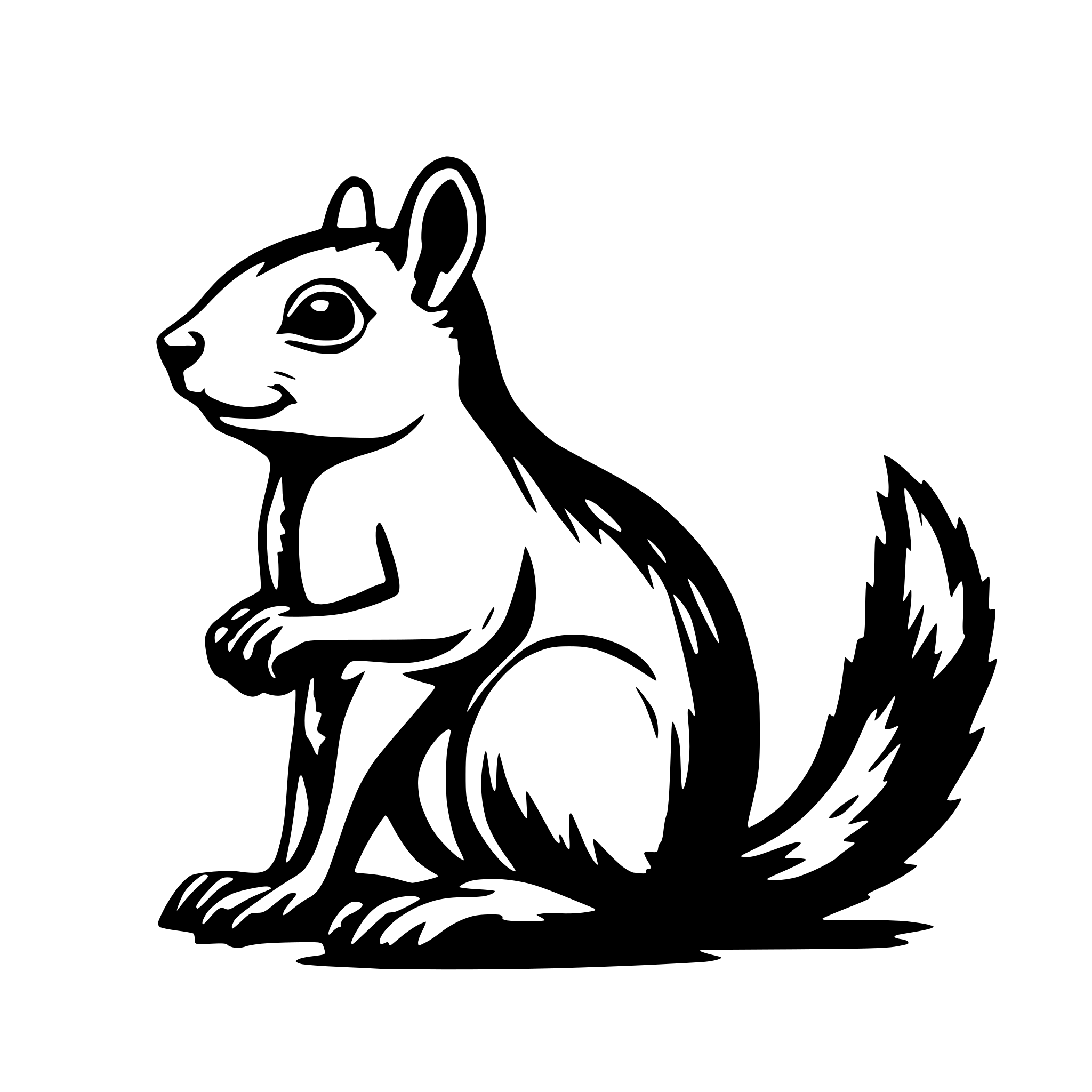 AI-generated SVG of a Create me a vector of a squirrel, something simple and objective