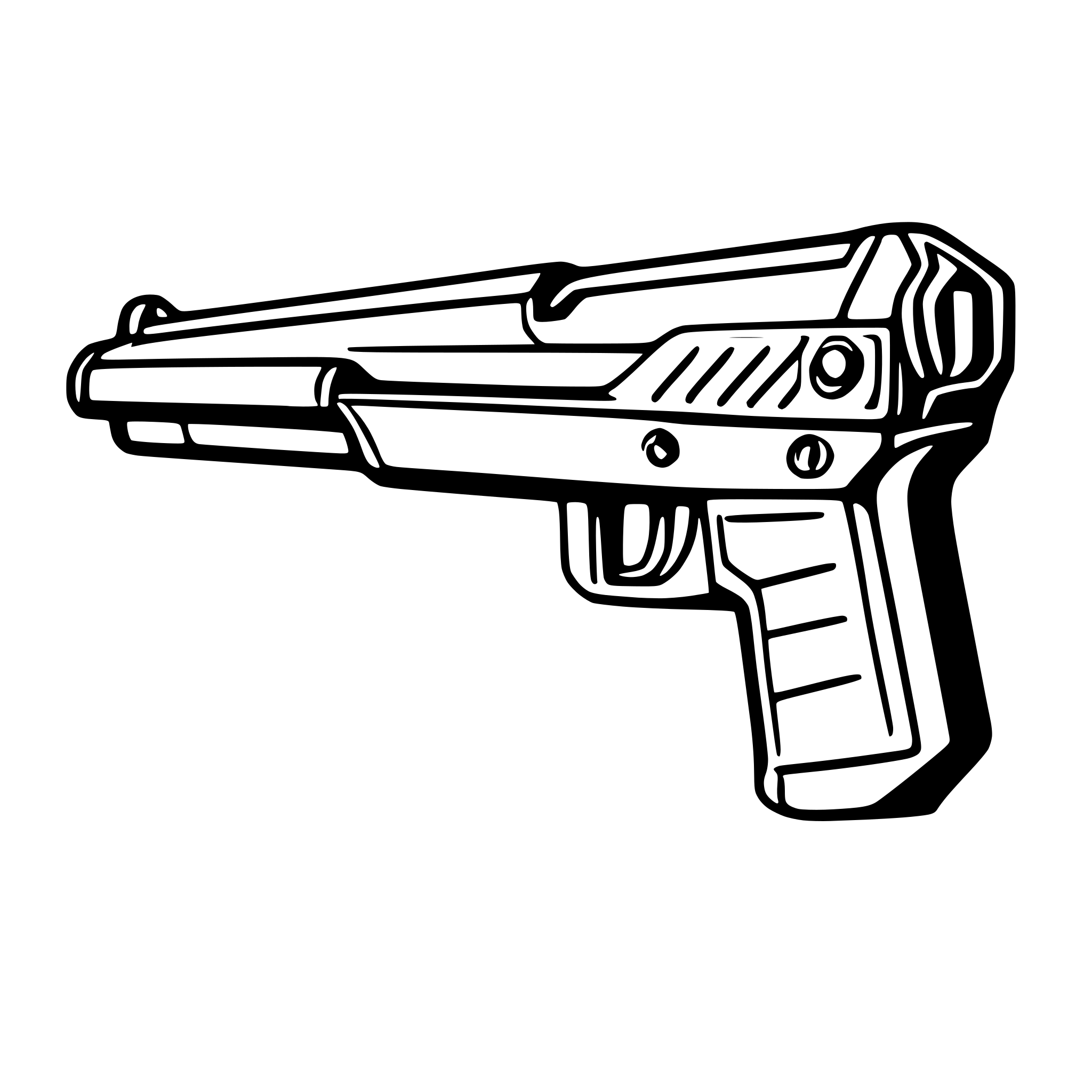 AI-generated SVG of a Pump action shotgun