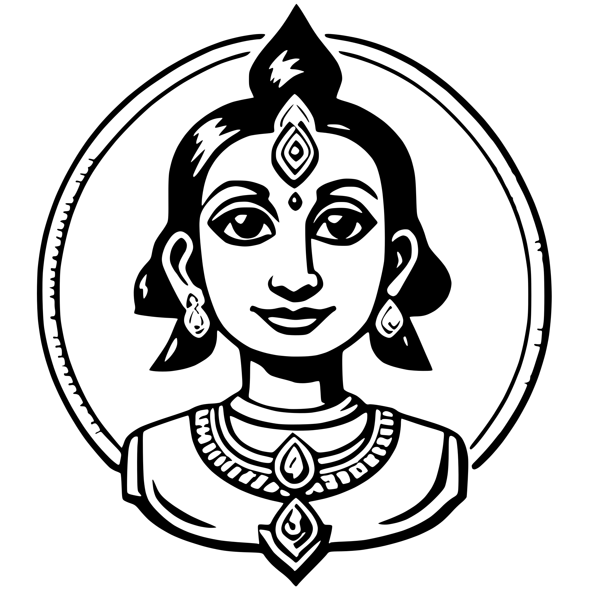 AI-generated SVG of a Hindu
