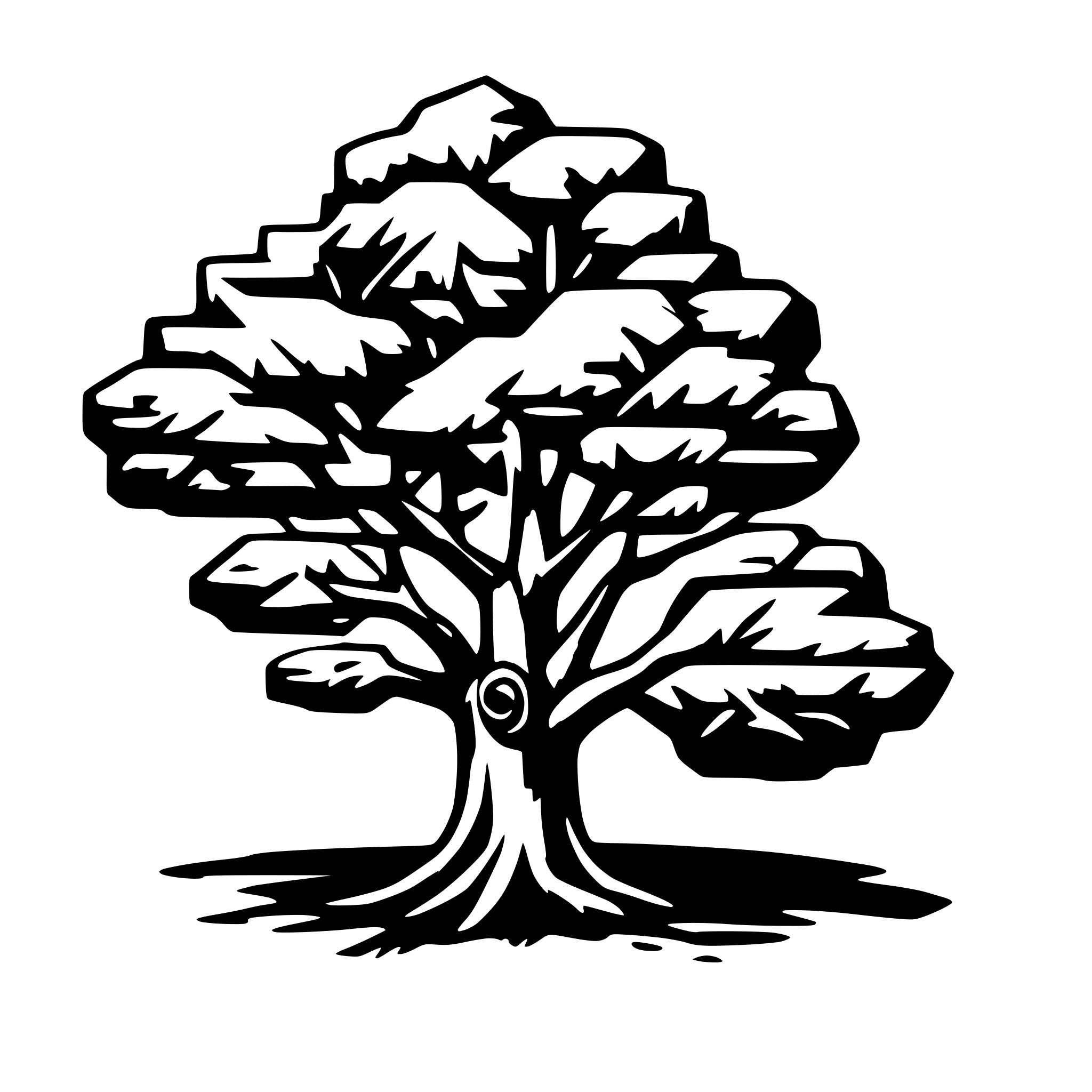 AI-generated SVG of a a tree made from tec