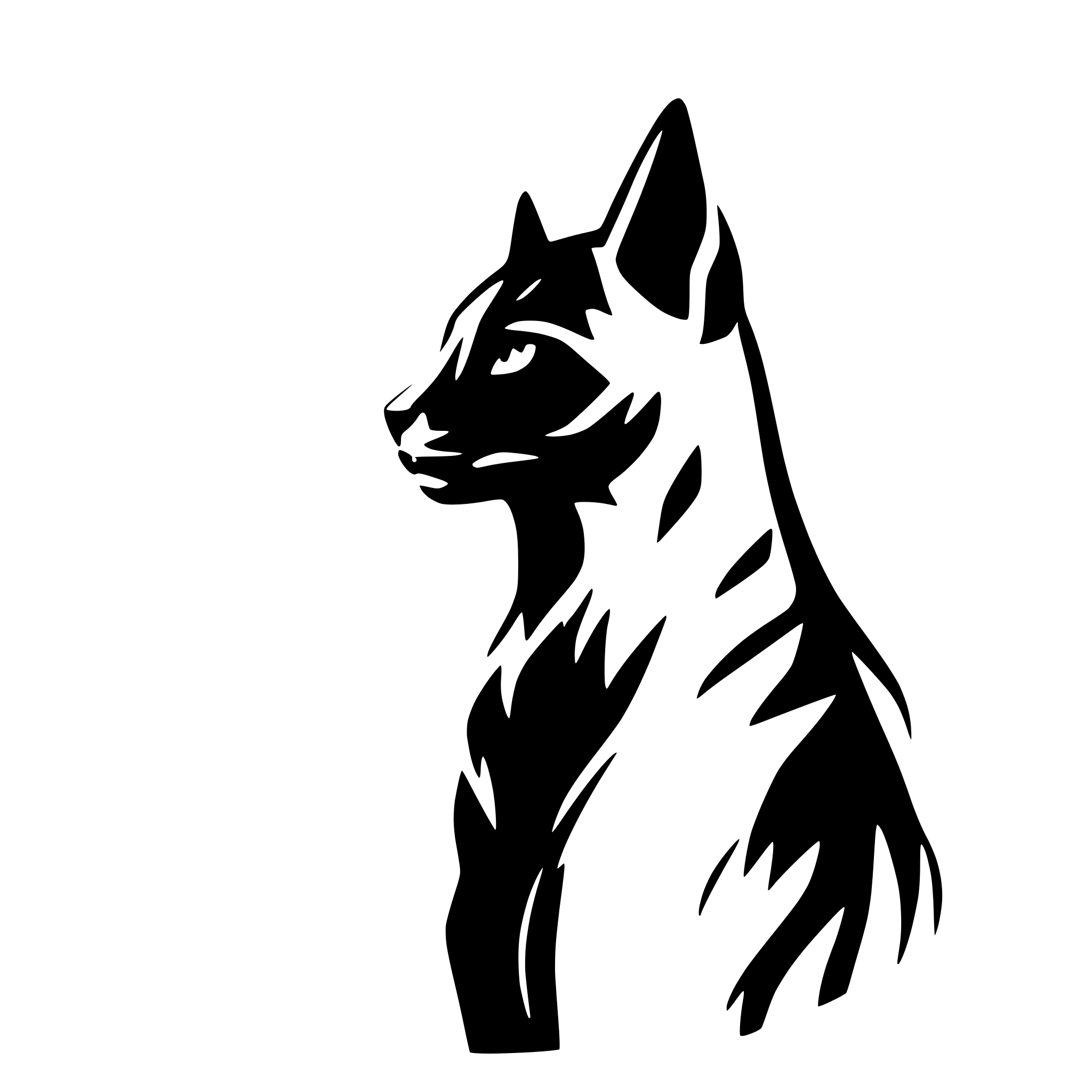 AI-generated SVG of 'Lynx, profile'